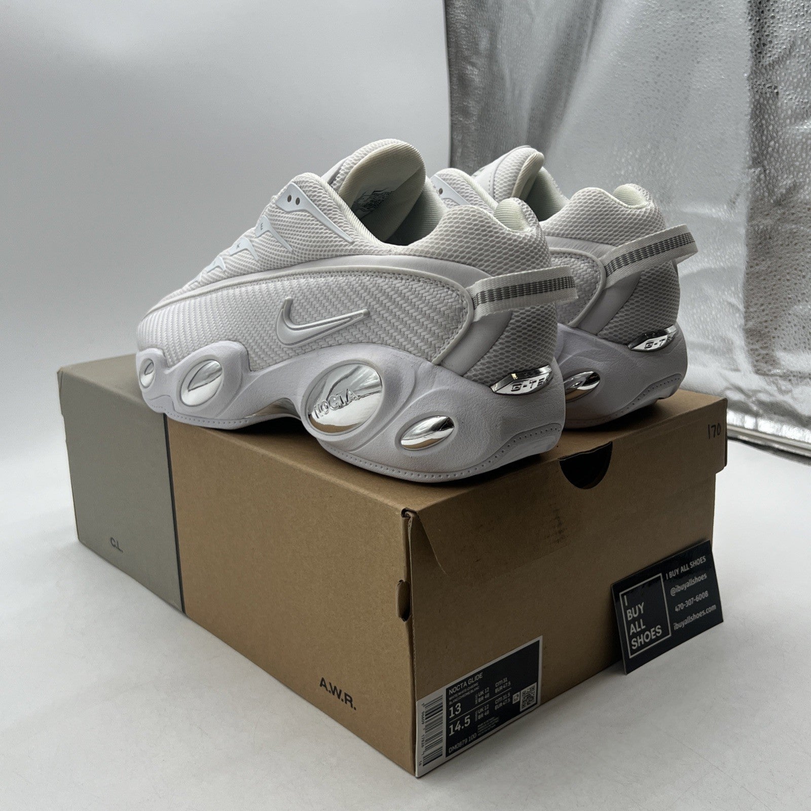 Size 13 - Nike NOCTA x Glide Triple White (DM0879-100)