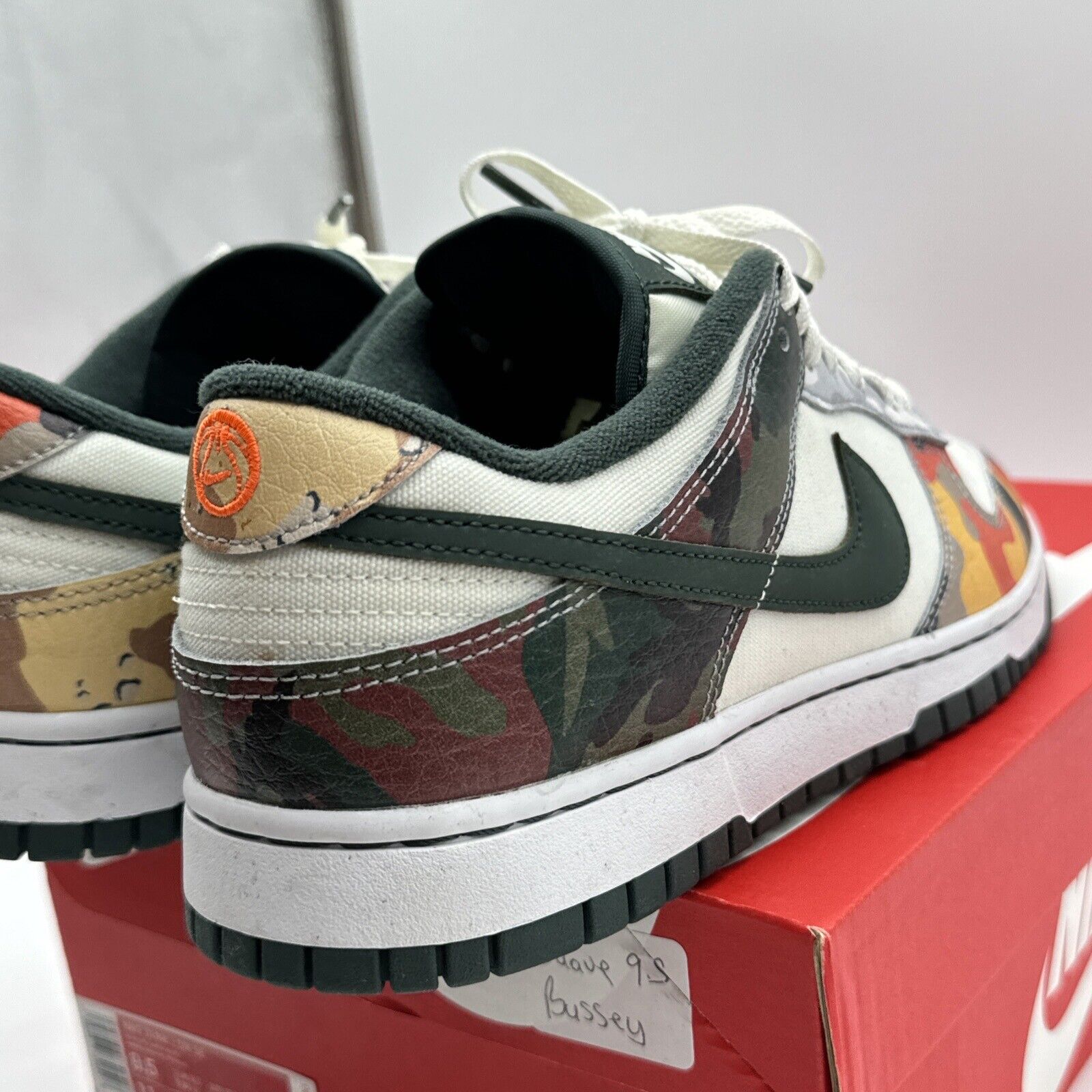 Nike Dunk Low SE Sail Multi Camo Shoes Mens 9.5 DH0957-100 Army Green Desert Og