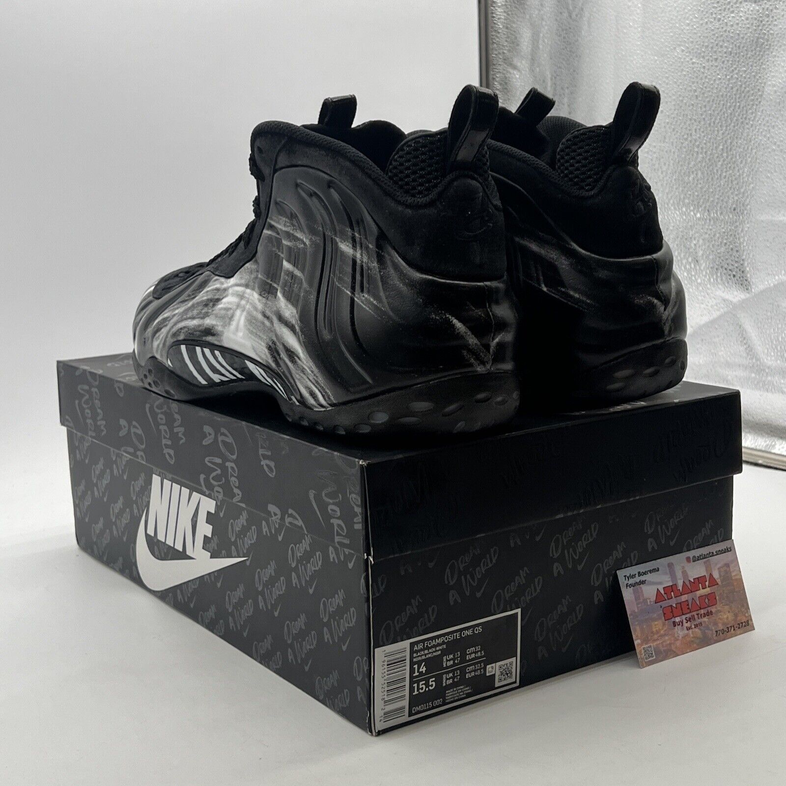 Size 14 - Nike Air Foamposite One QS Dream A World - Black (DM0115-002)