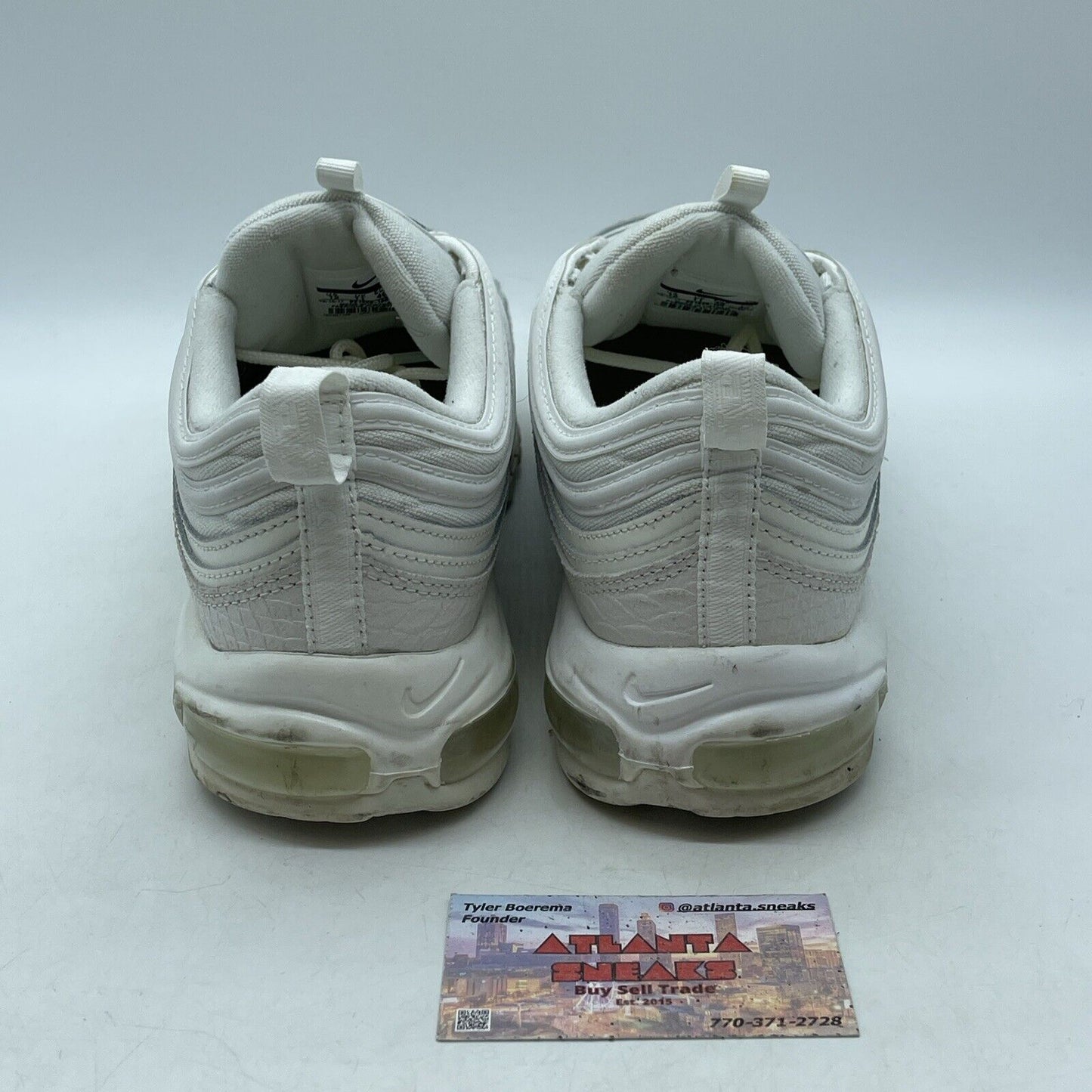 Size 12 - Nike Air Max 97 Summit White Leather Suede (921826-100)