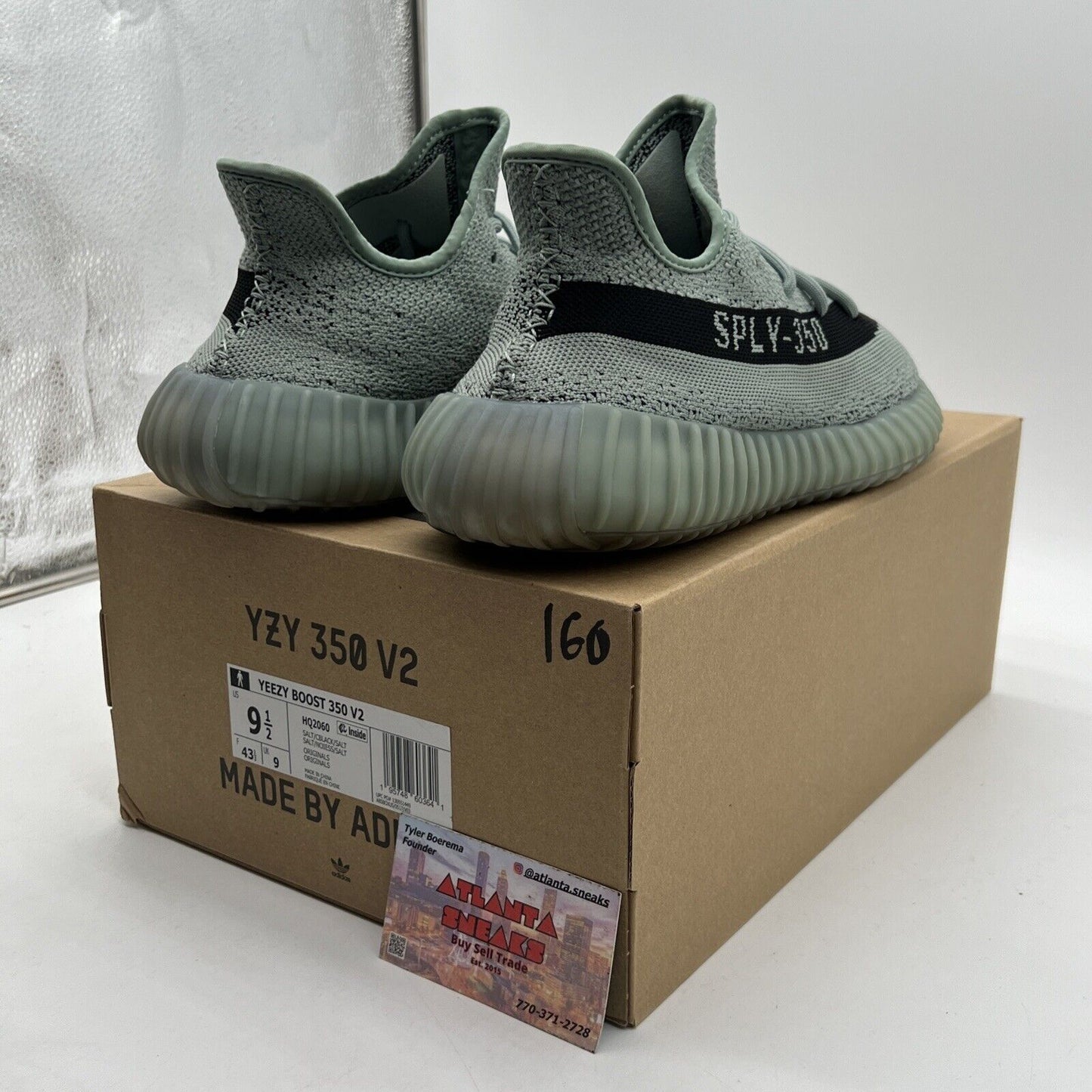 Size 9.5 - Yeezy Boost 350 V2 Salt Black (HQ2060)