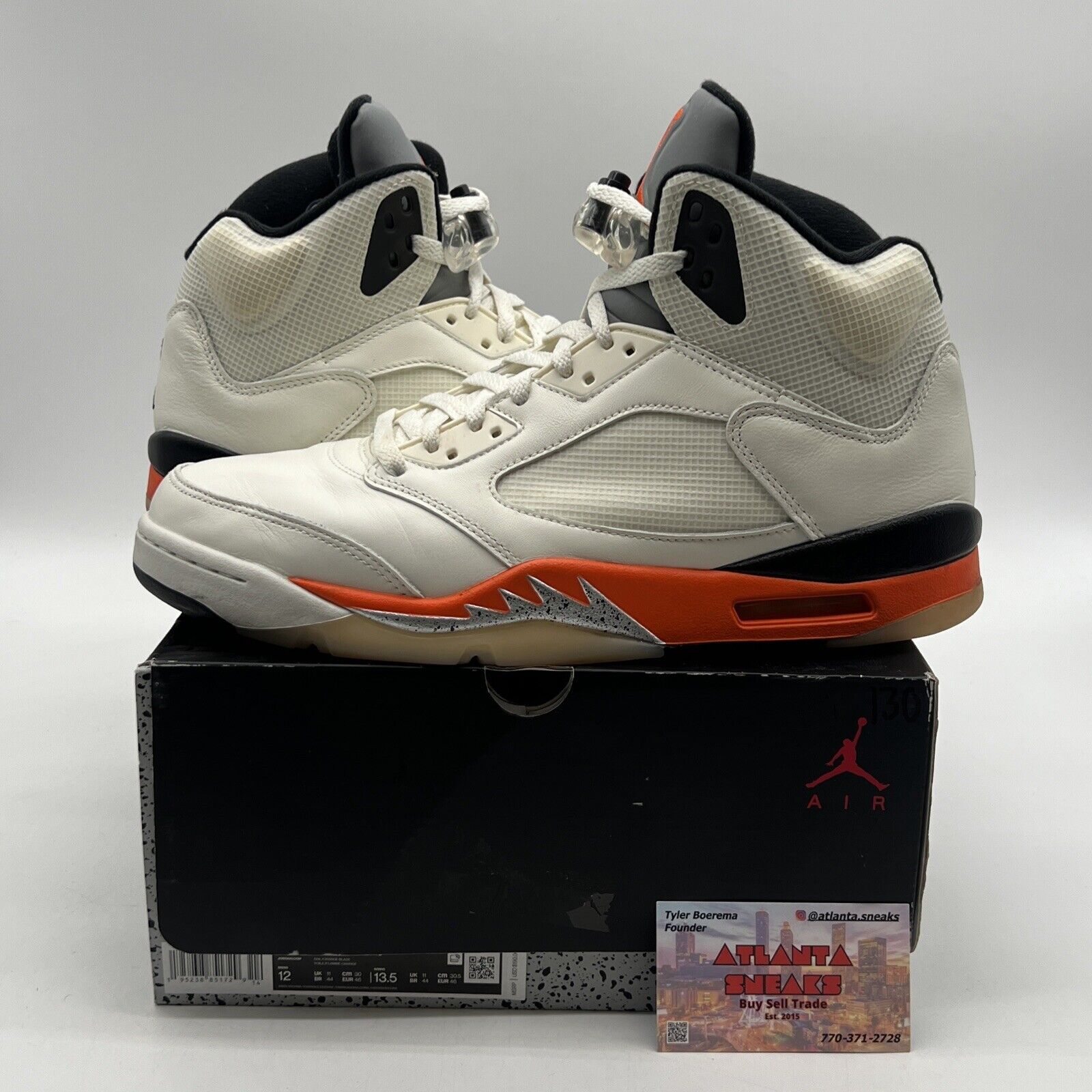 Size 12 - Jordan 5 Shattered Backboard Black Grey Orange (DC1060-100)