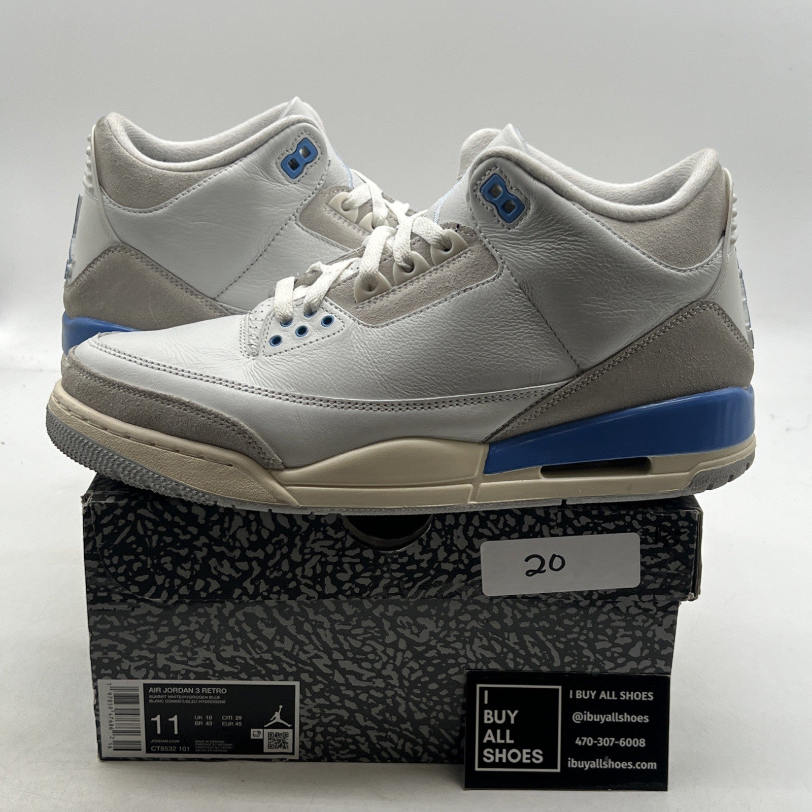 Size 11 - Air Jordan 3 Retro Lucky Shorts (CT8532-101)