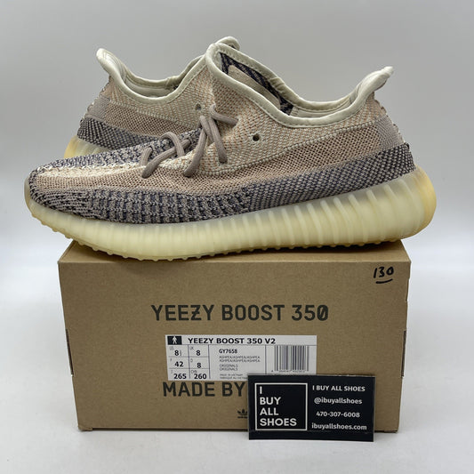 Size 8.5 - adidas Yeezy Boost 350 V2 Ash Pearl Purple Yellow (BY7658)