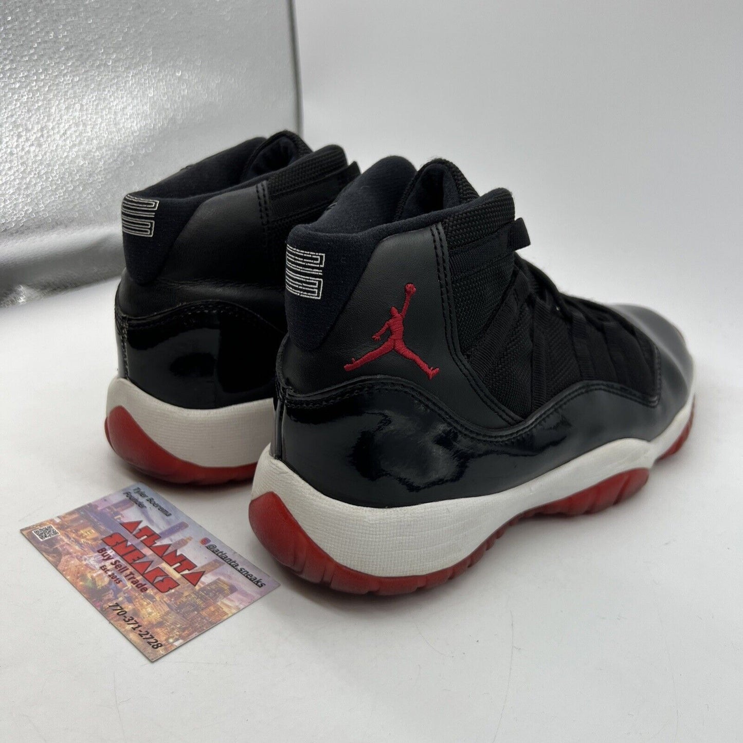 Size 7Y - Jordan 11 Retro Bred 2012 Black White Red Leather (378038-010)