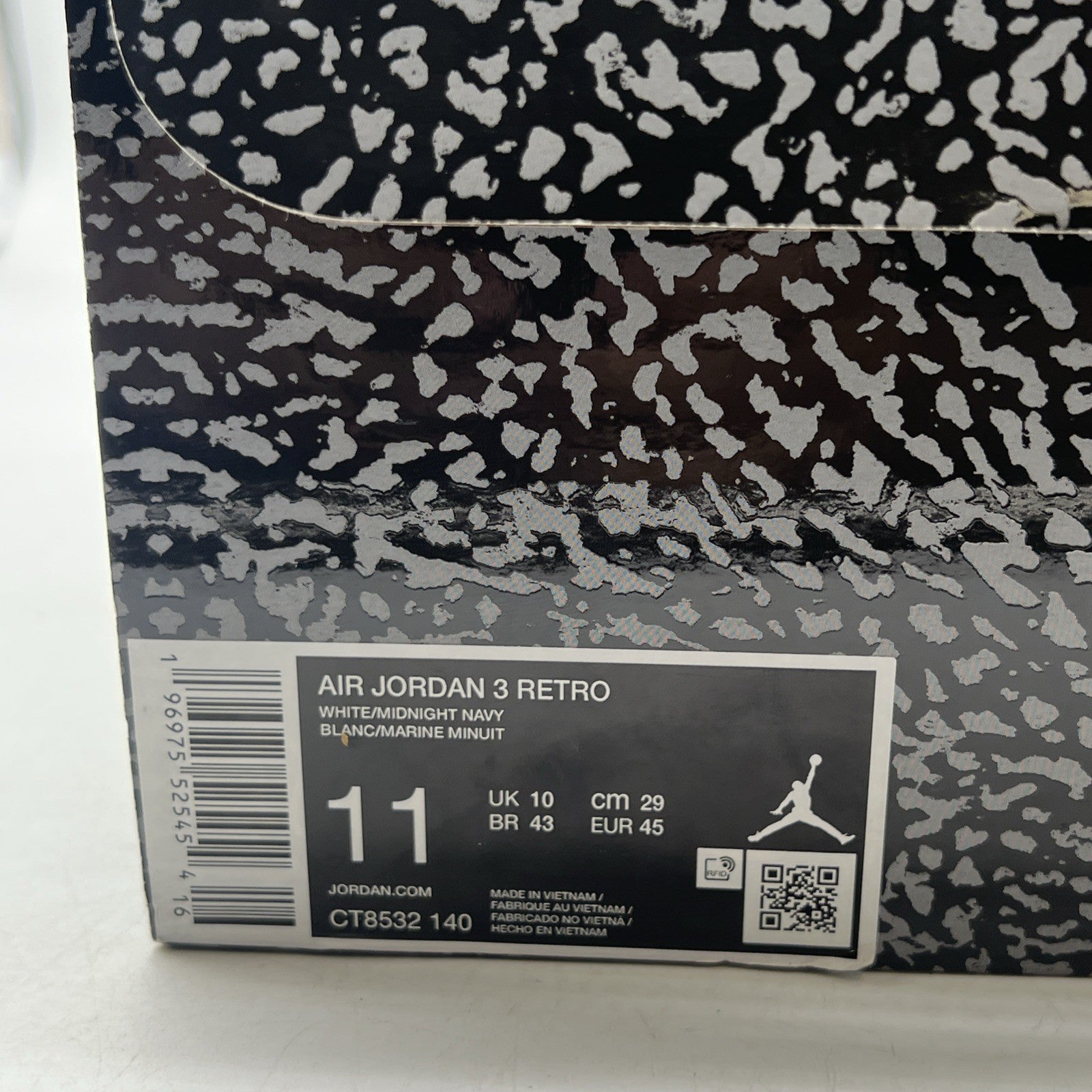 Size 11 - Air Jordan 3 Retro Midnight Navy (CT8532-140)