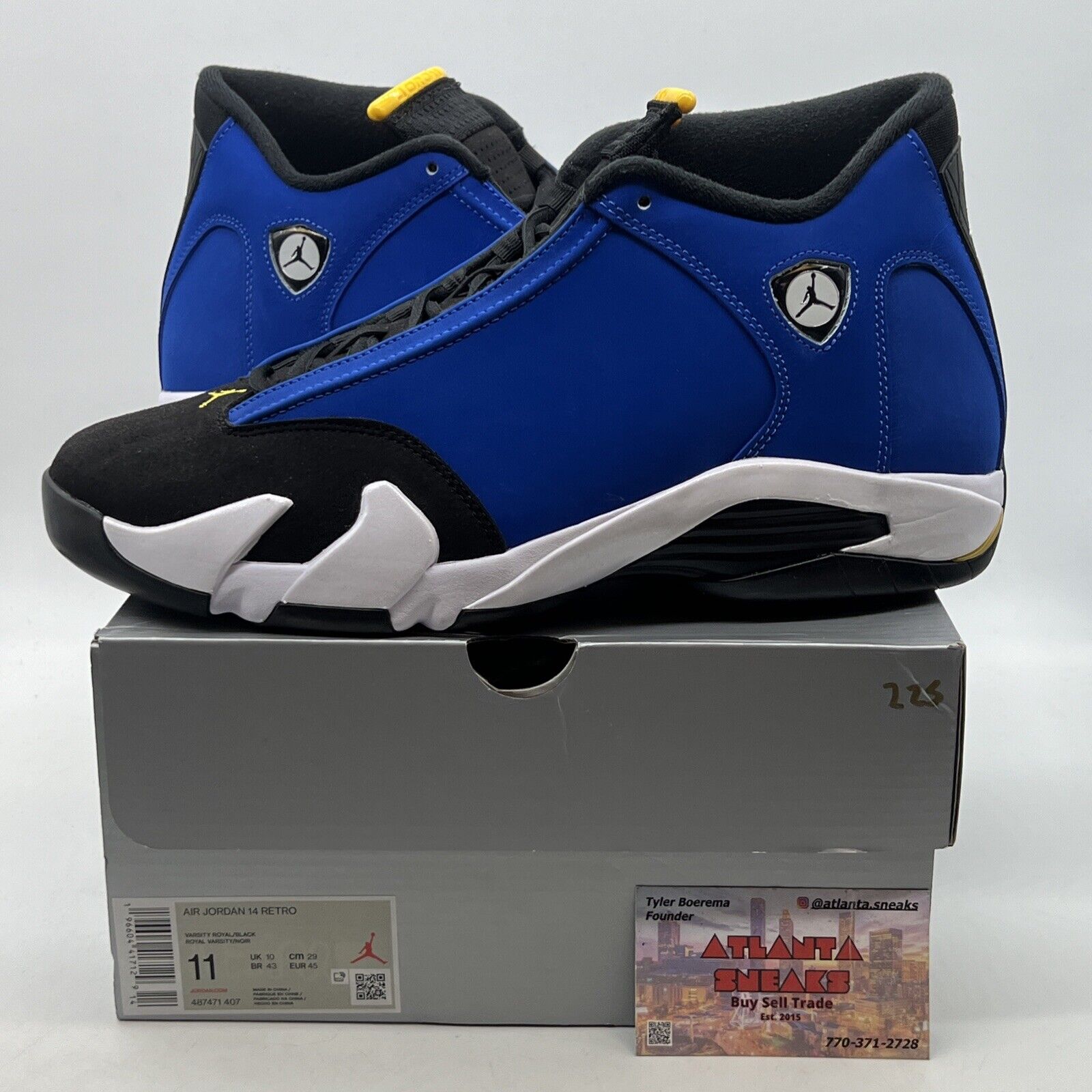 Size 11 - Air Jordan 14 Retro Laney White Black Suede (487471-407)