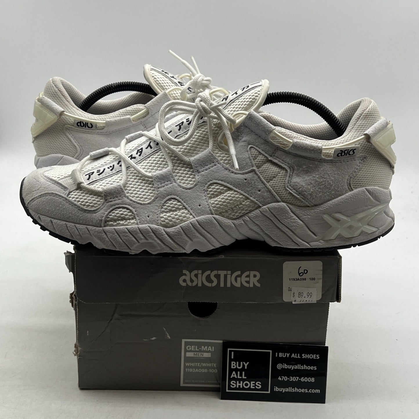 Size 12 - ASICS GEL MAI WHITE MEN SHOES (1193AO98-100)