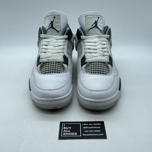 Size 9.5 - Air Jordan 4 Retro Oxidized Green White Leather (FQ8138-103)