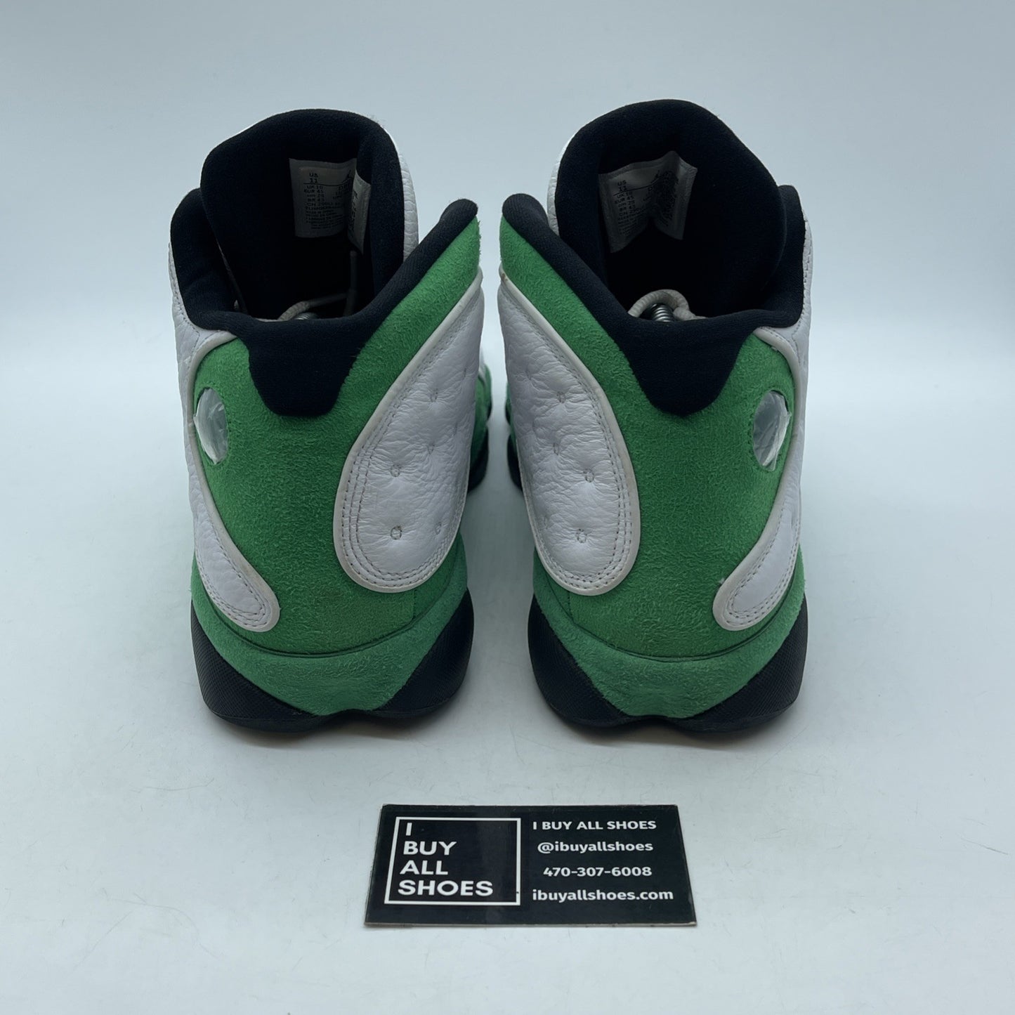 Size 11 - Jordan 13 Retro Lucky Green 2020 White Suede Leather (DB6537-113)