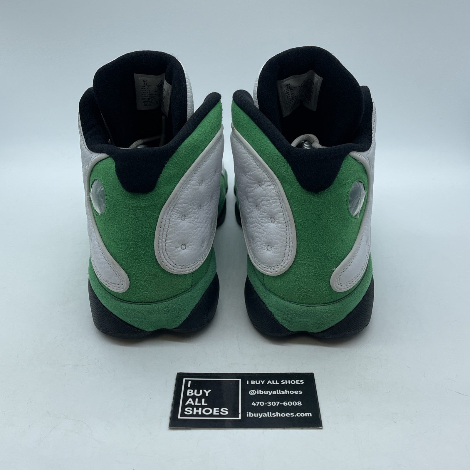 Size 11 - Jordan 13 Retro Lucky Green 2020 White Suede Leather (DB6537-113)