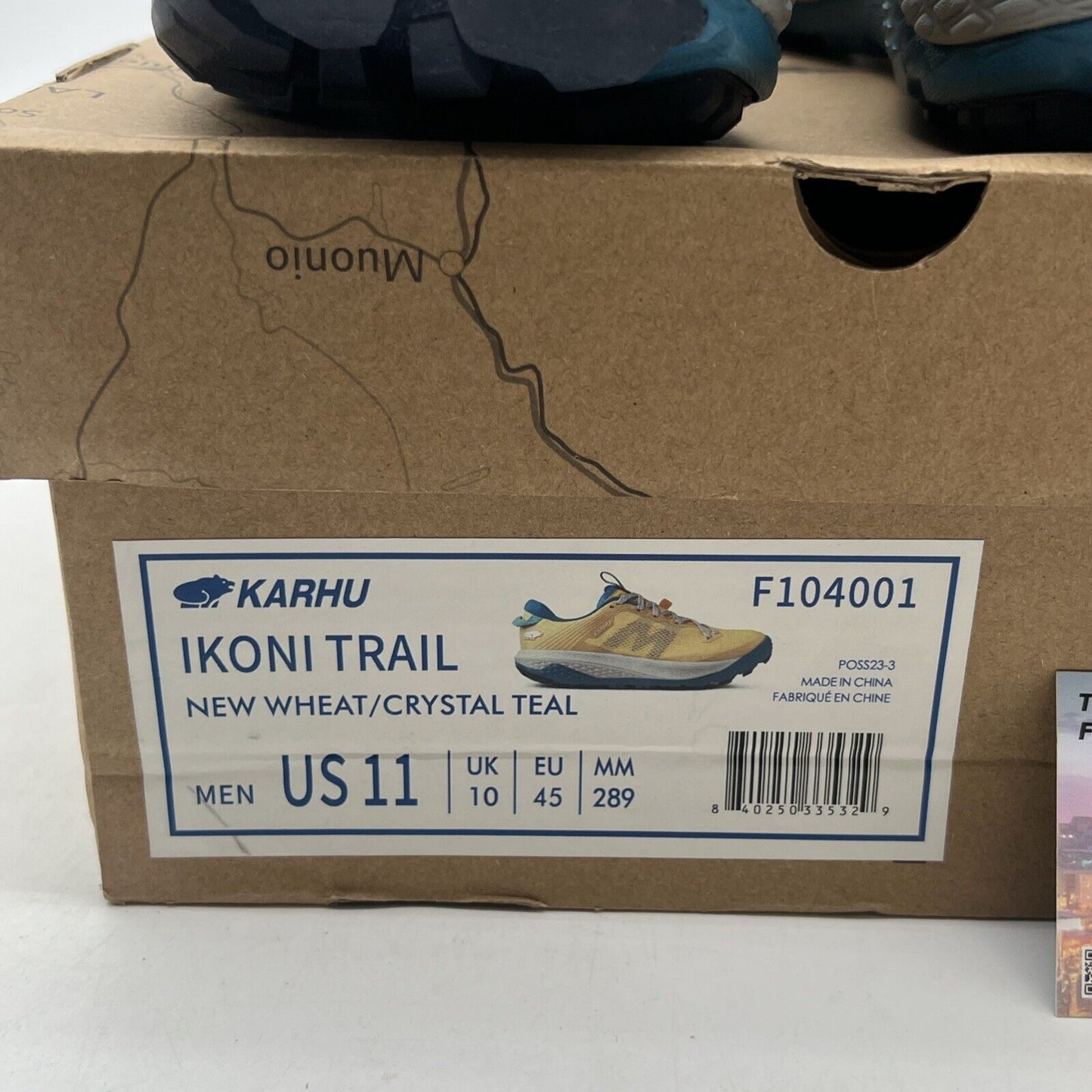Size 11 - Karhu Finnish Sportsbear Ikoni Trail Wheat Teal Shoes (F104001)