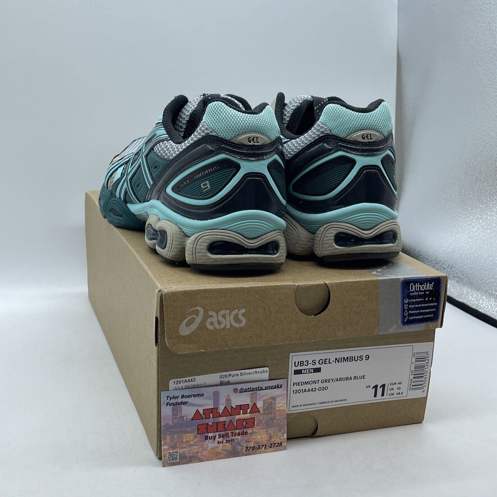 Size 11 - ASICS Kiko Kostadinov x UB3-S Gel Nimbus 9 Piedmont Grey Aruba Blue