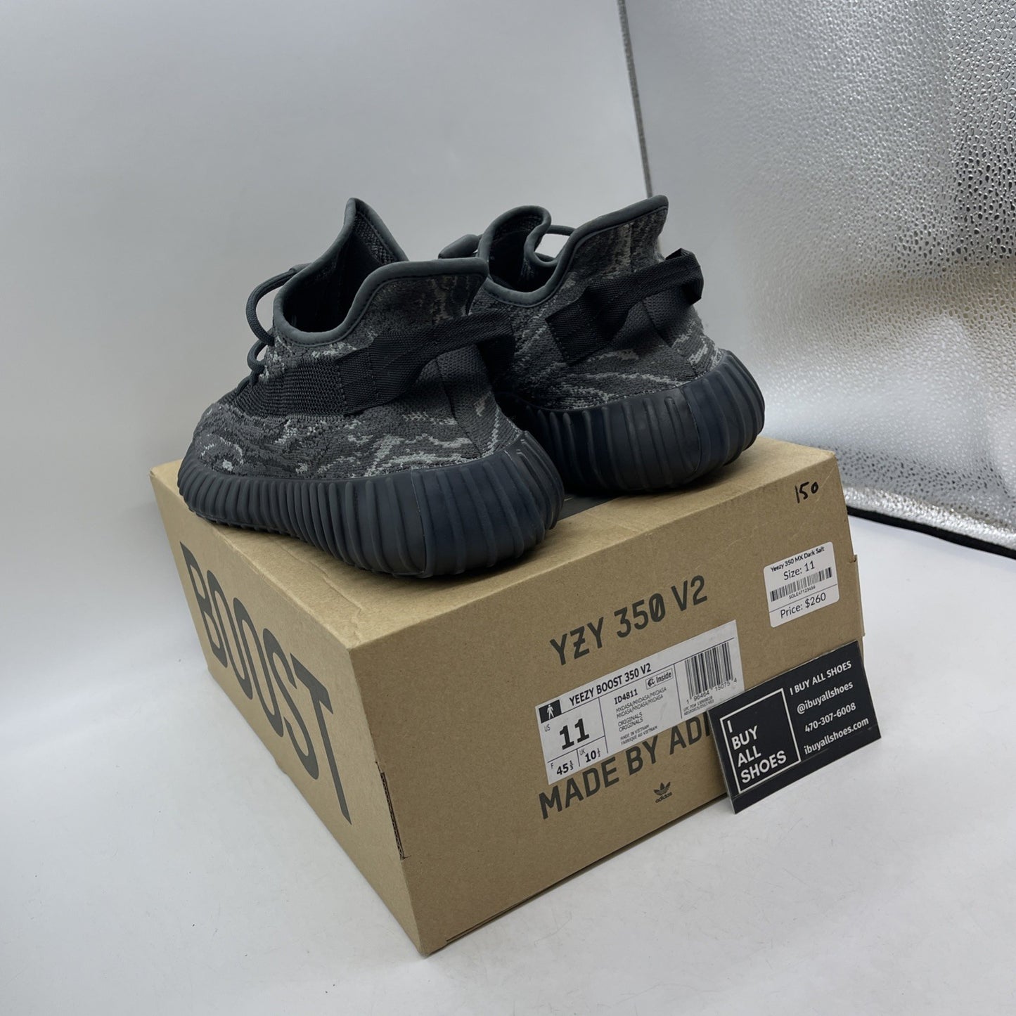 Size 11 - adidas Yeezy Boost 350 V2 Low MX Dark Salt Grey Suede (ID4811)