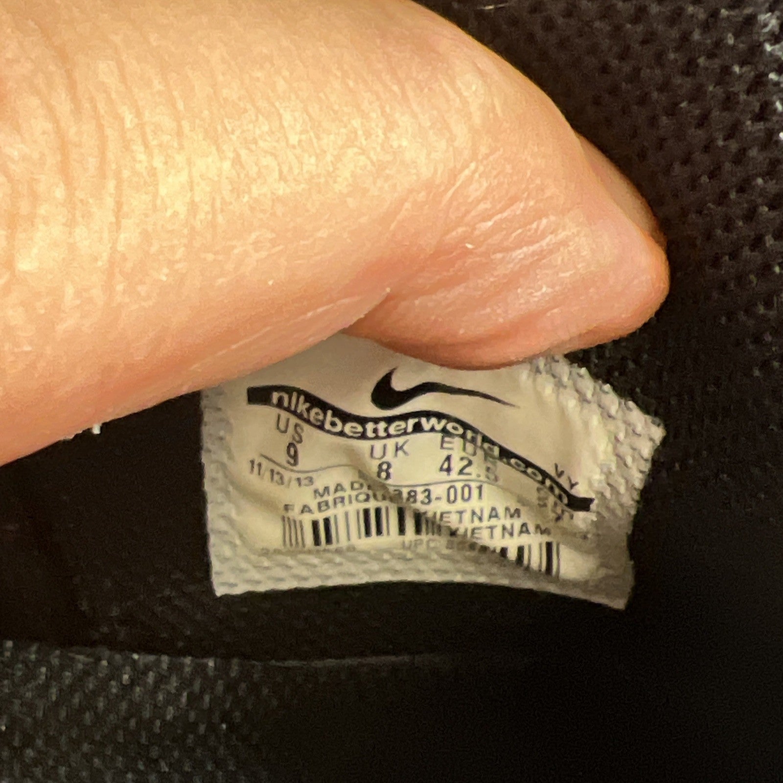 Size 9 - Nike Air Bakin 2013 Black Red (316383-001)