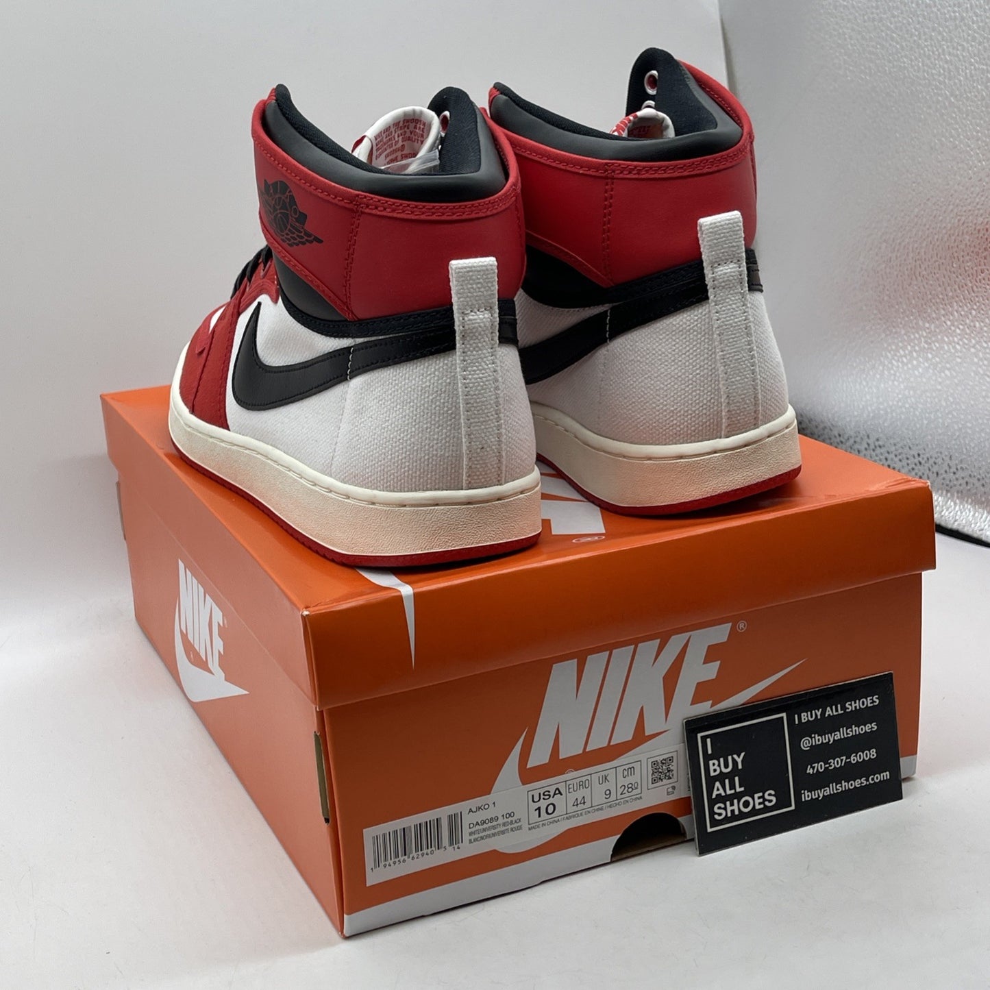 Size 10 - Air Jordan 1 AJ KO Chicago 2021 Red White Black Suede (DA9089-100)