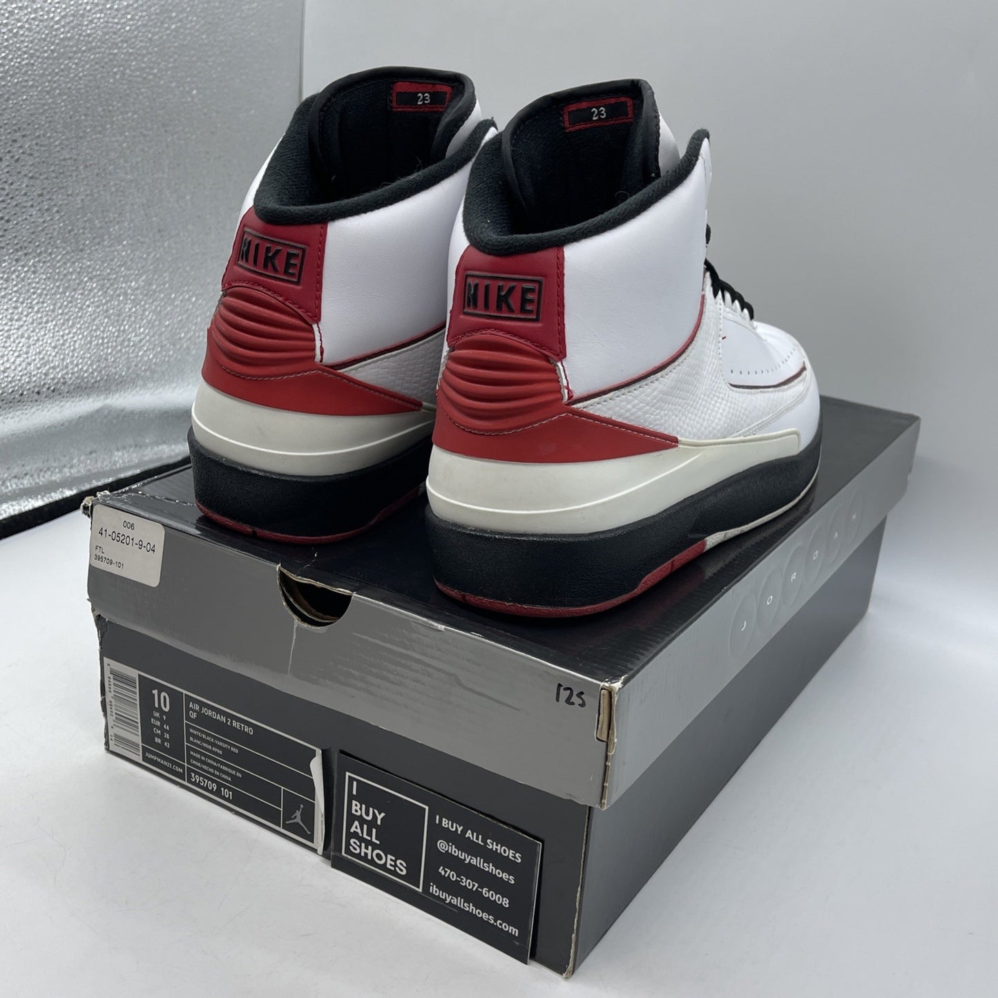 Size 10 - Air Jordan 2 Retro QF 2010 Varsity Red White Leather (395709-101)
