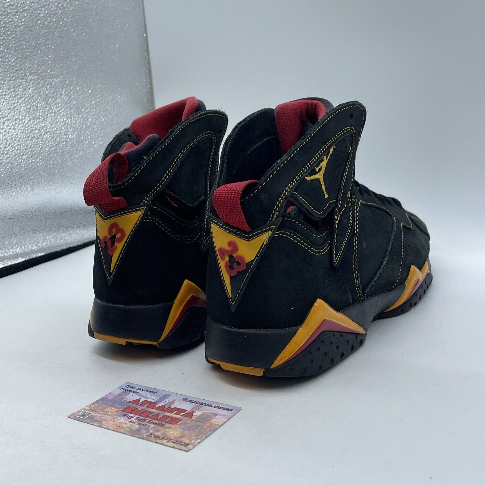 Size 10.5 - Jordan 7 Retro Citrus Yellow Black Suede Red Leather (CU9307-081)