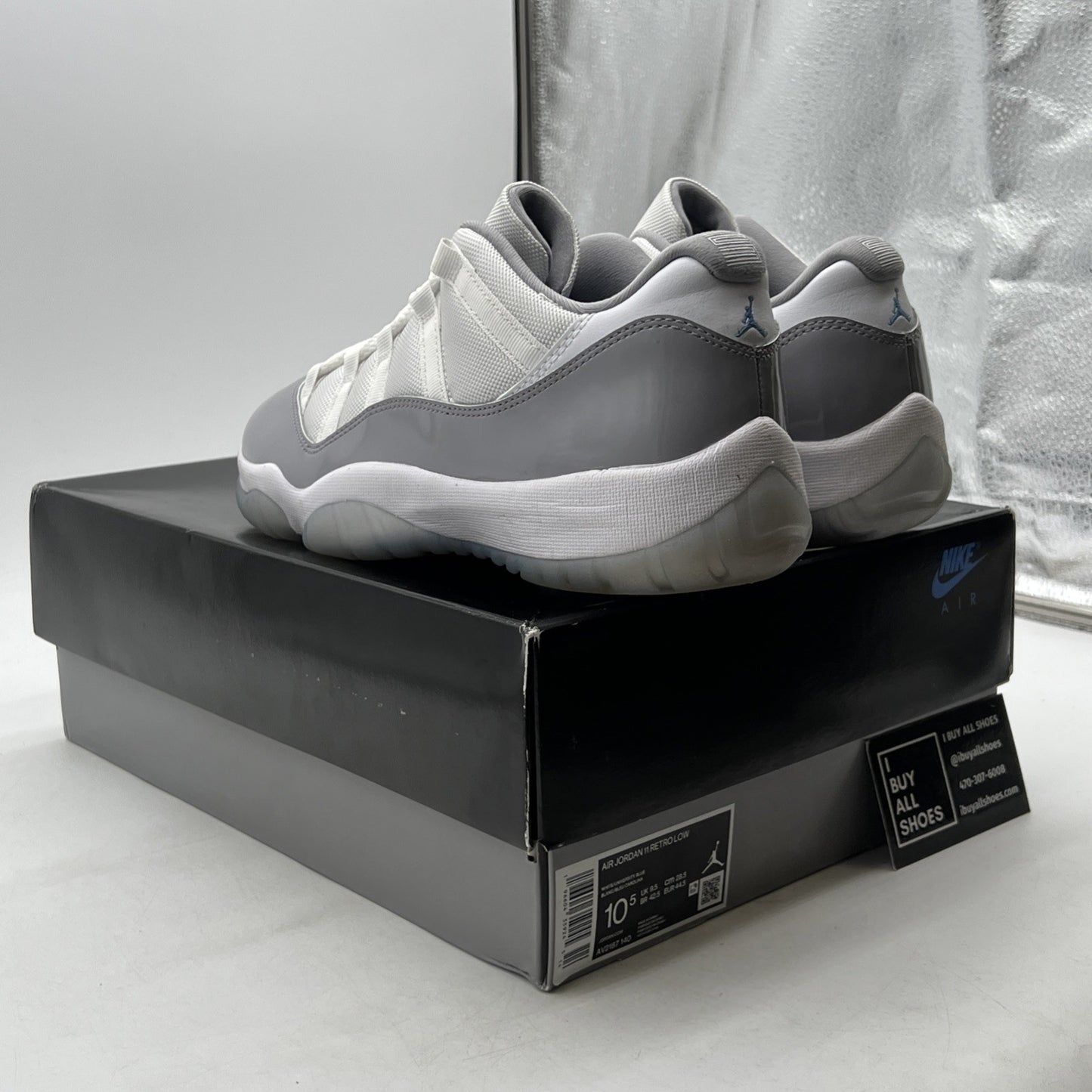 Size 10.5 - Air Jordan 11 Retro Low Cement Grey (AV2187-140)