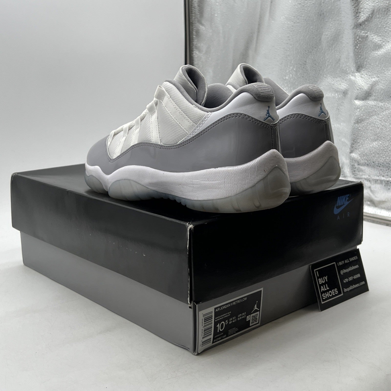 Size 10.5 - Air Jordan 11 Retro Low Cement Grey (AV2187-140)