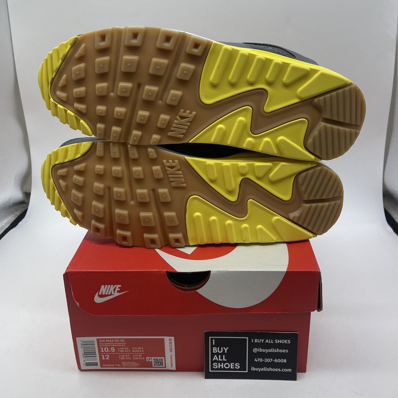 Size 10.5 - Nike Air Max 90 SE Go The Extra Smile Yellow Black (DO5848-700)