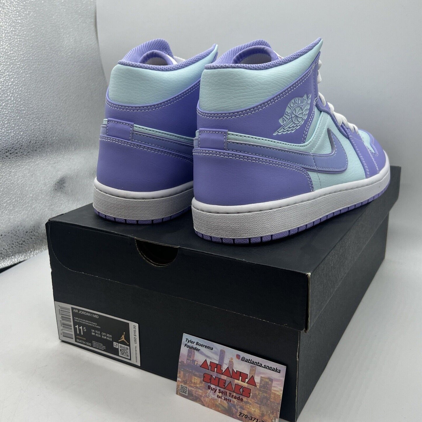 Size 11.5 - Jordan 1 Mid Purple Brand New Og All