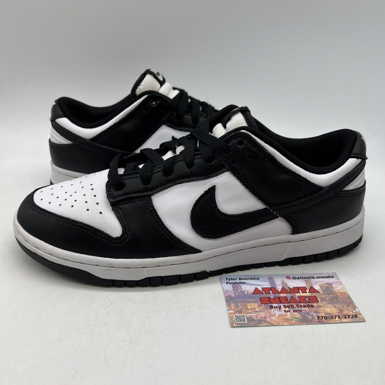 Size 9 - Nike Dunk Low Black White Leather (DD1391-100)