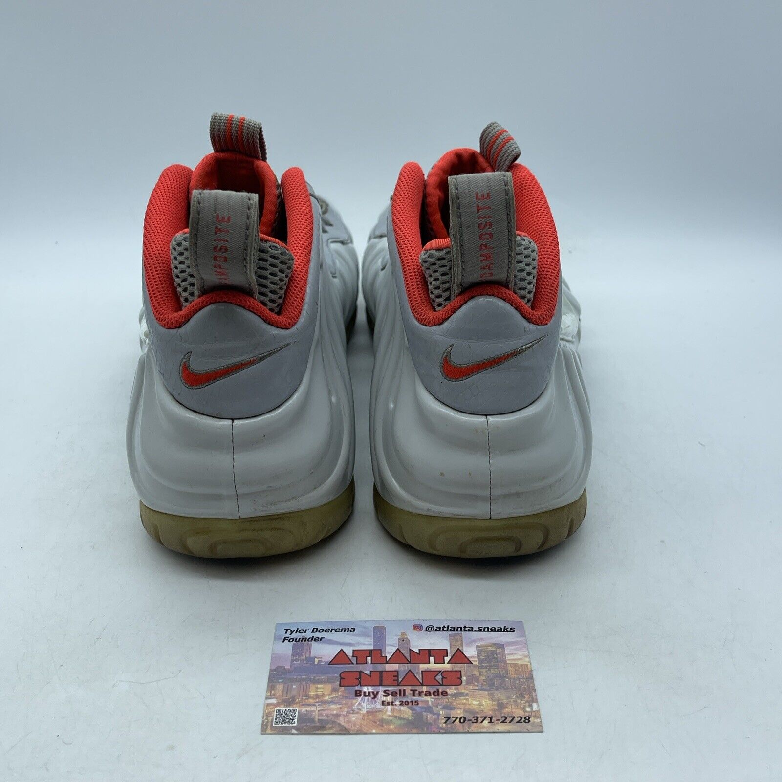 Size 8.5 - Nike Air Foamposite Pro Premium Pure Platinum Leather (616750-003)