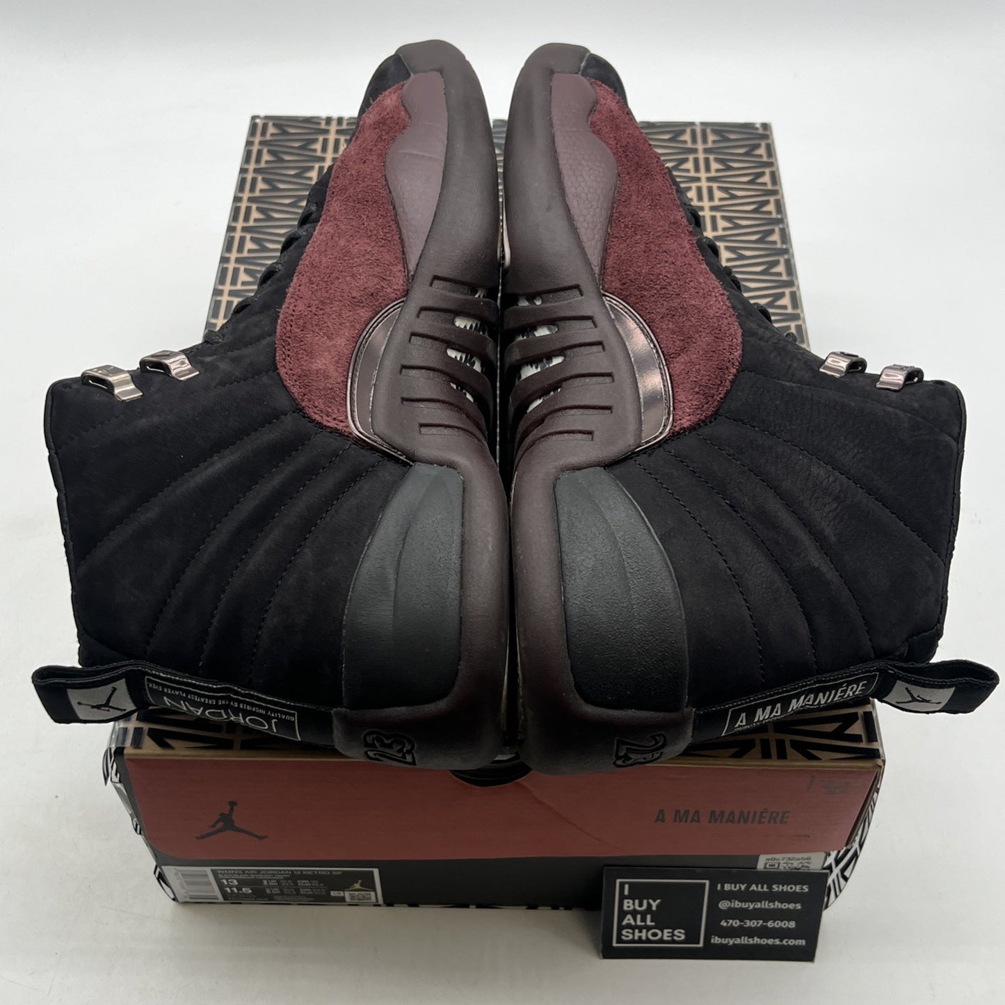 Size 13 - Air Jordan 12 Retro SP x A Ma Maniere Mid Black W (DV6989-001)