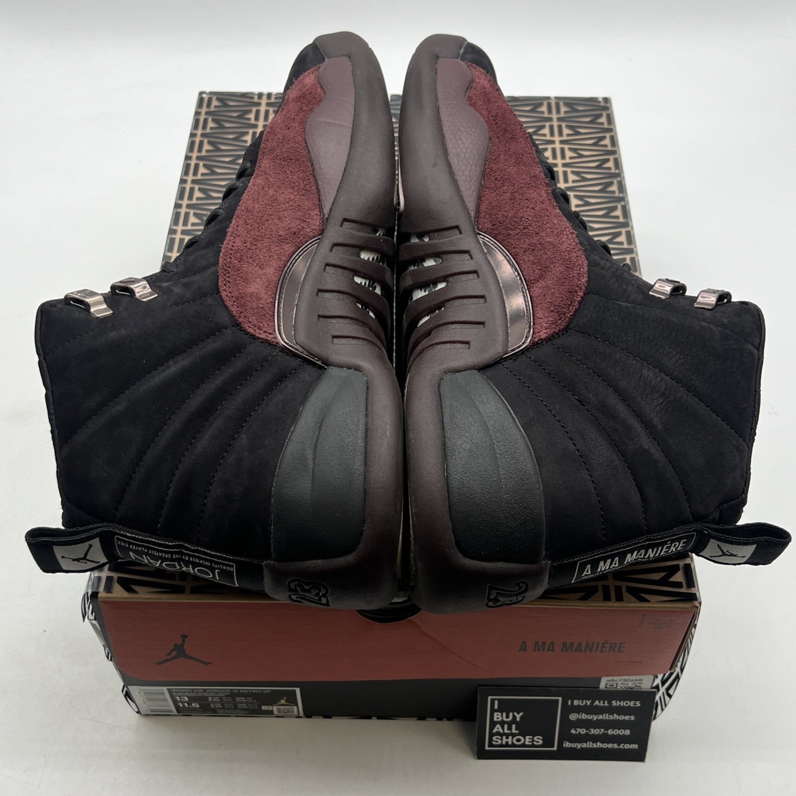 Size 13 - Air Jordan 12 Retro SP x A Ma Maniere Mid Black W (DV6989-001)