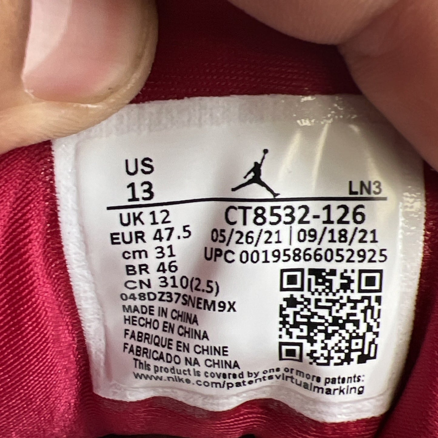 Size 13 - Air Jordan 3 Retro Mid Cardinal Red (CT8532-126)