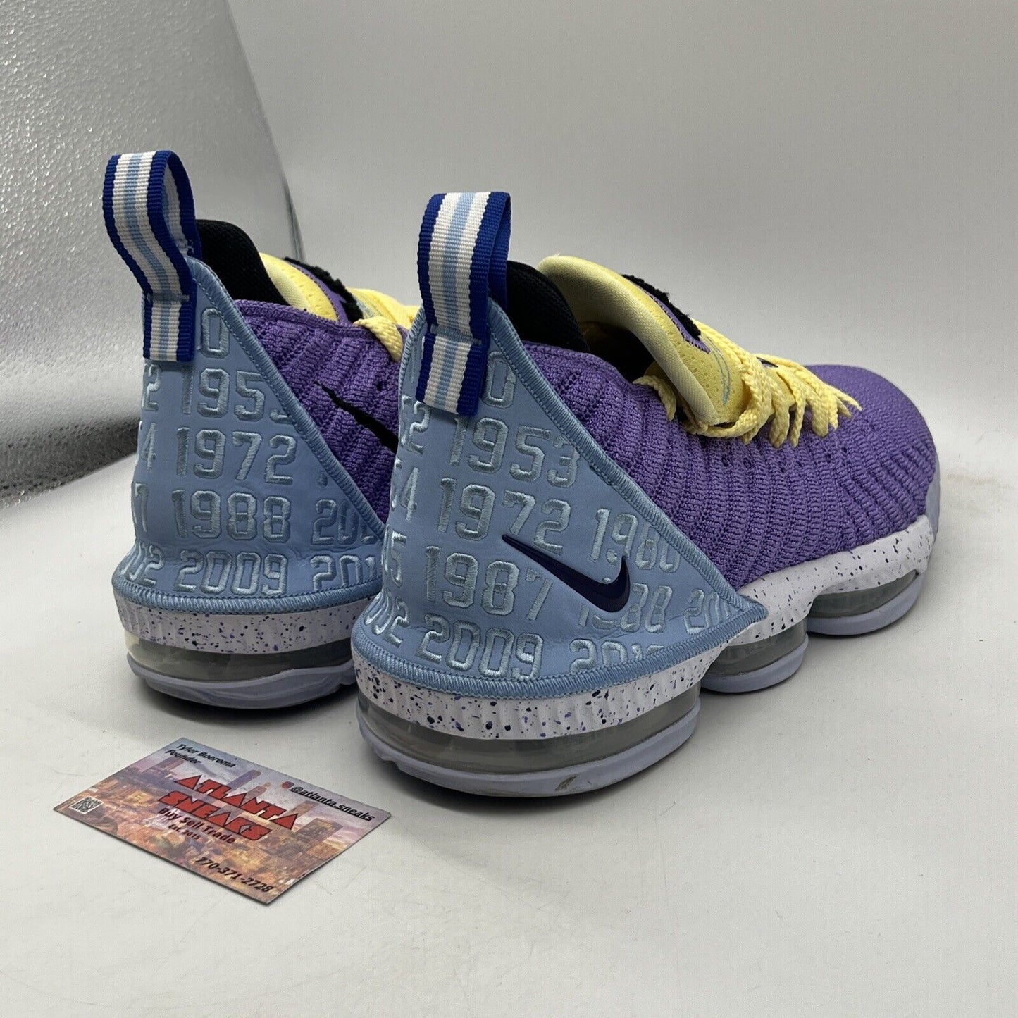 Size 10 - Nike LeBron 16 Lakers Heritage Purple Yellow Black Blue (CK4765-500)