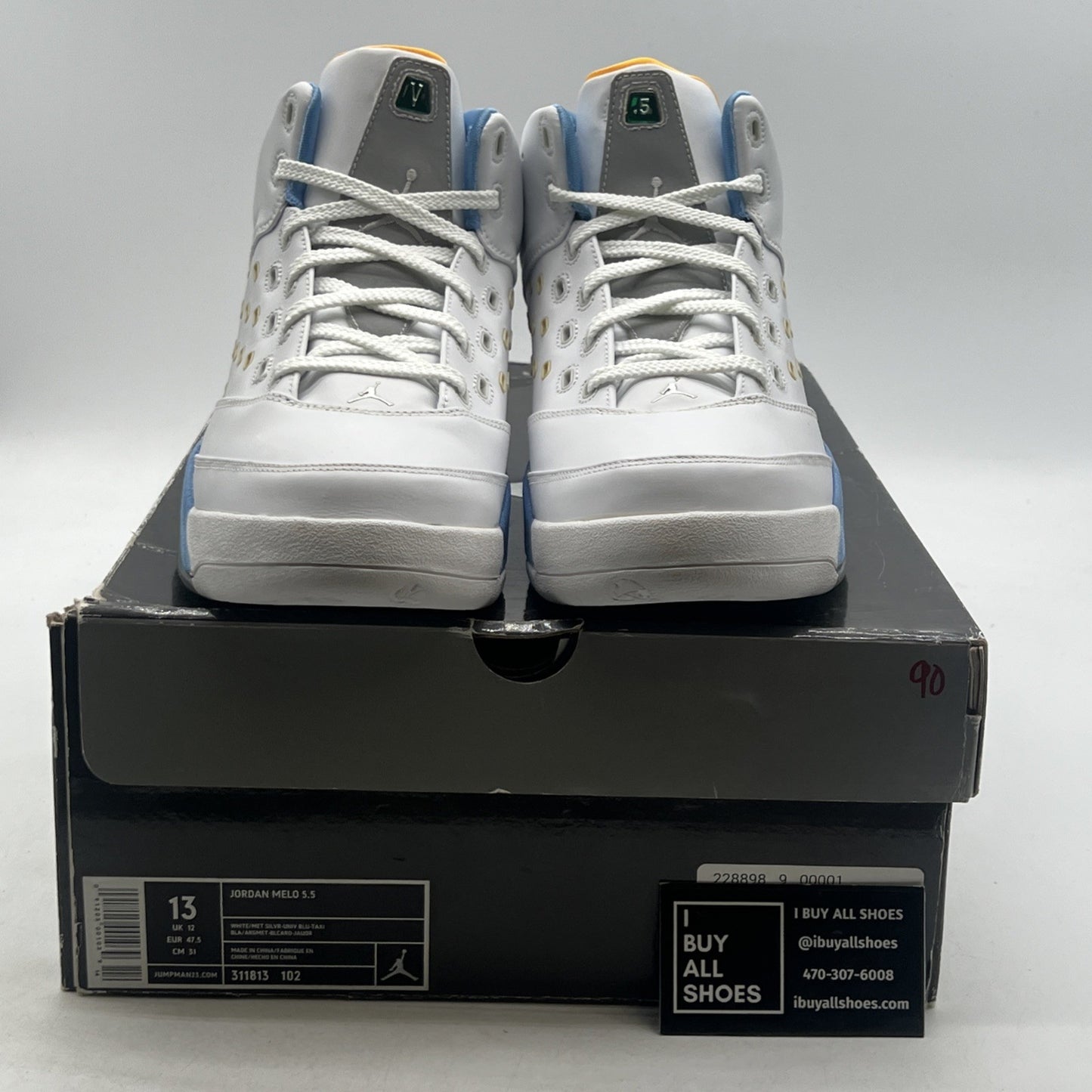 Size 13 - Air Jordan Melo 5.5 White (311813-102)