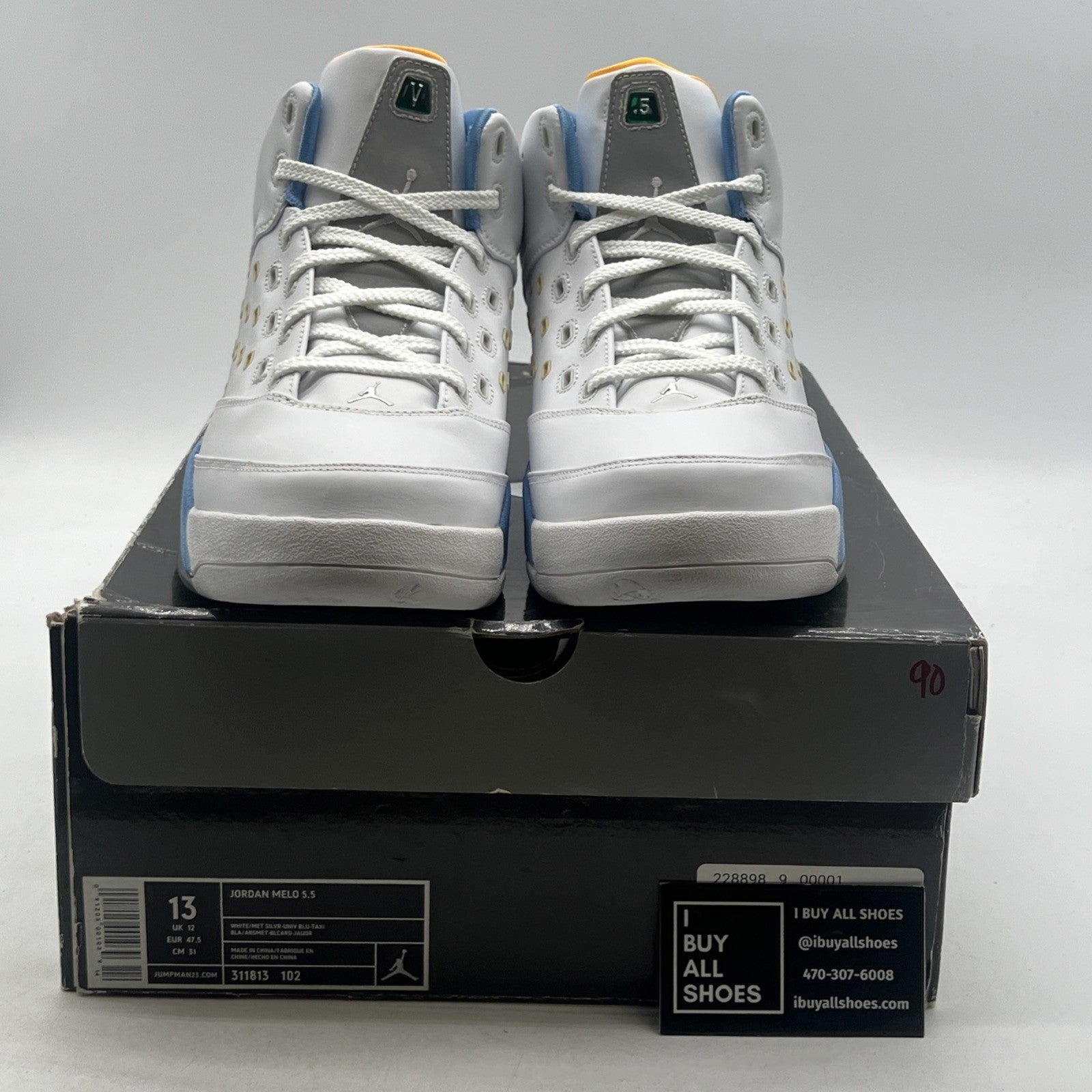 Size 13 - Air Jordan Melo 5.5 White (311813-102)