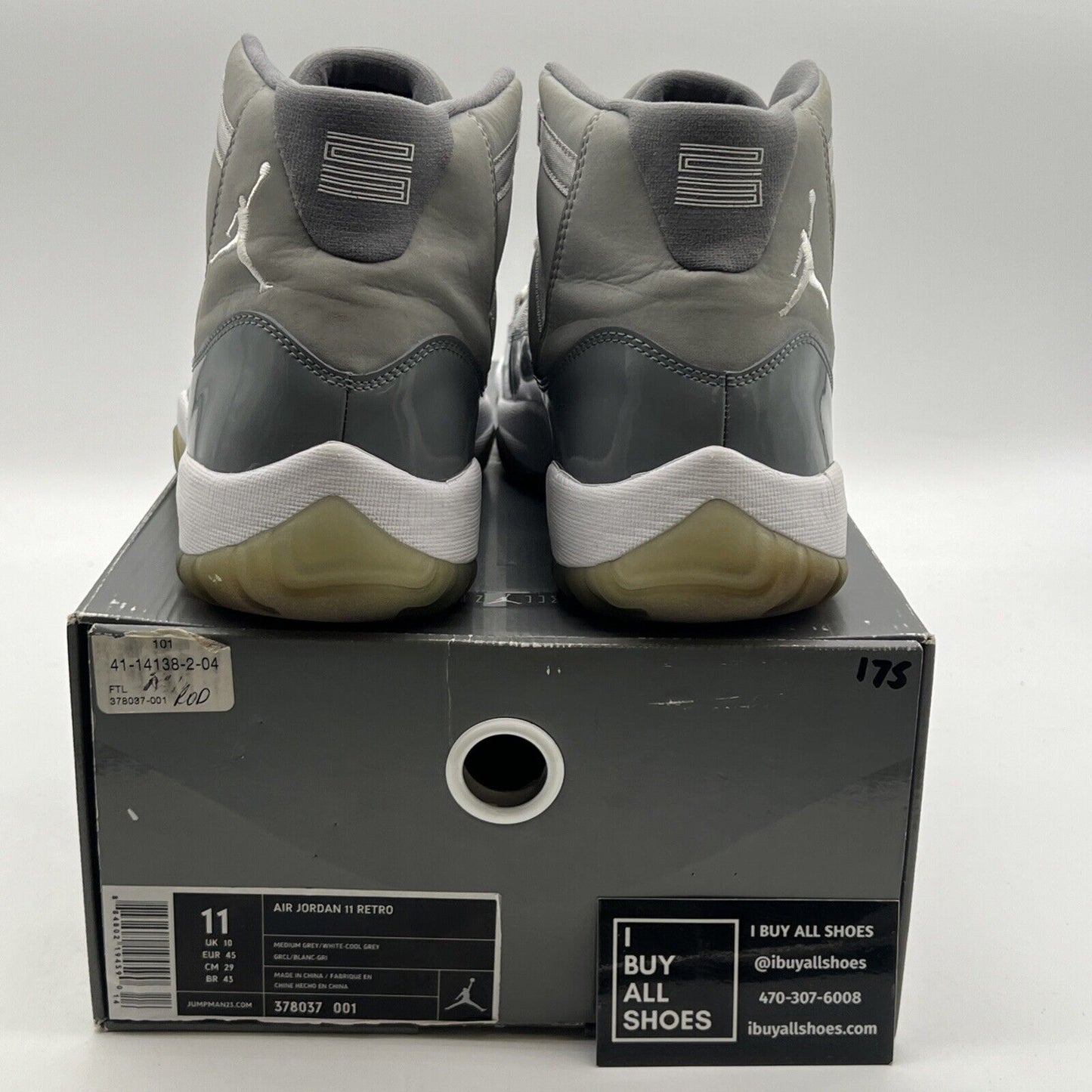Size 11 - Air Jordan 11 Retro 2010 Cool Grey (378037-001)