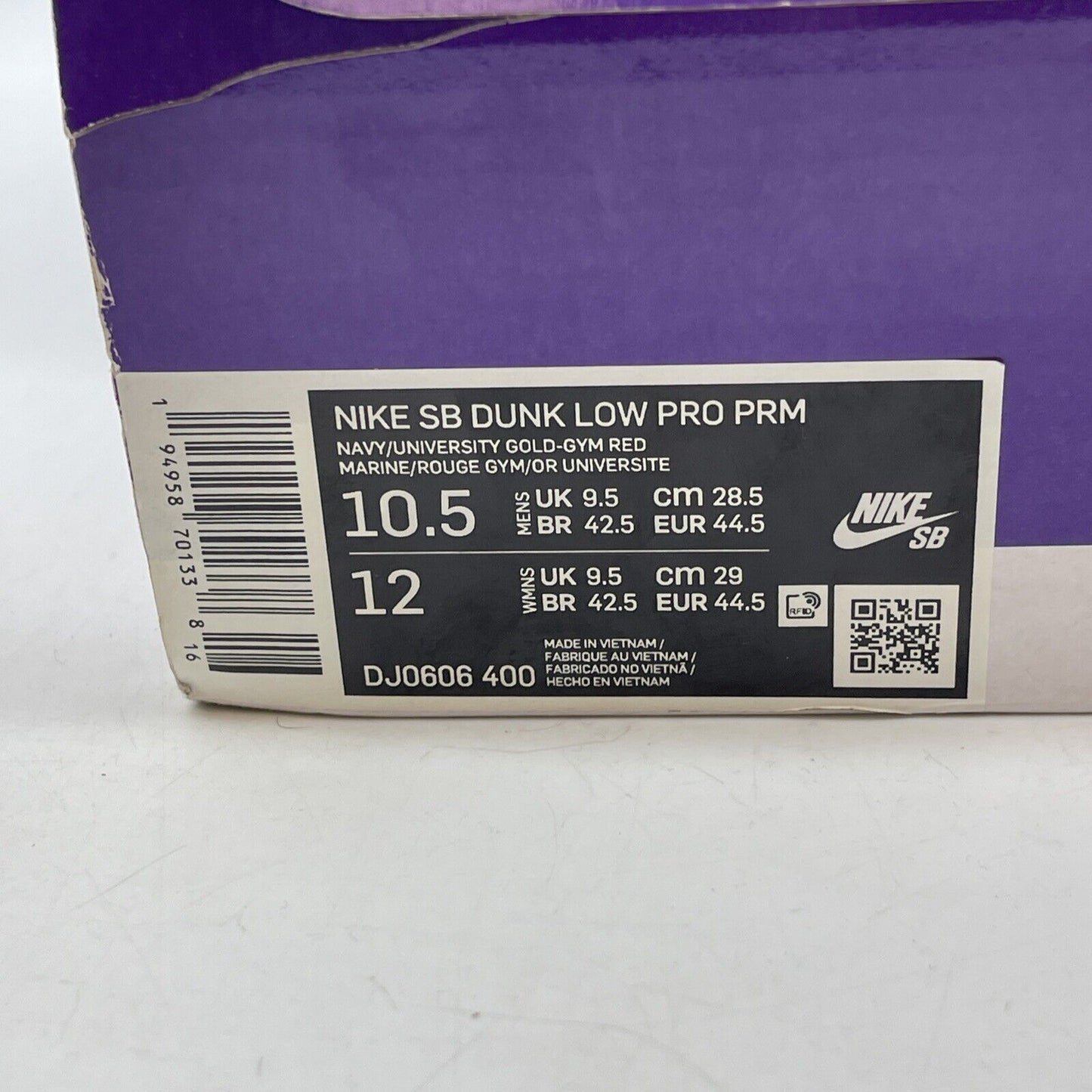 Size 10.5 - Nike Dunk SB Low Catalonia Burgundy Blue Suede  (DJ0606-400)