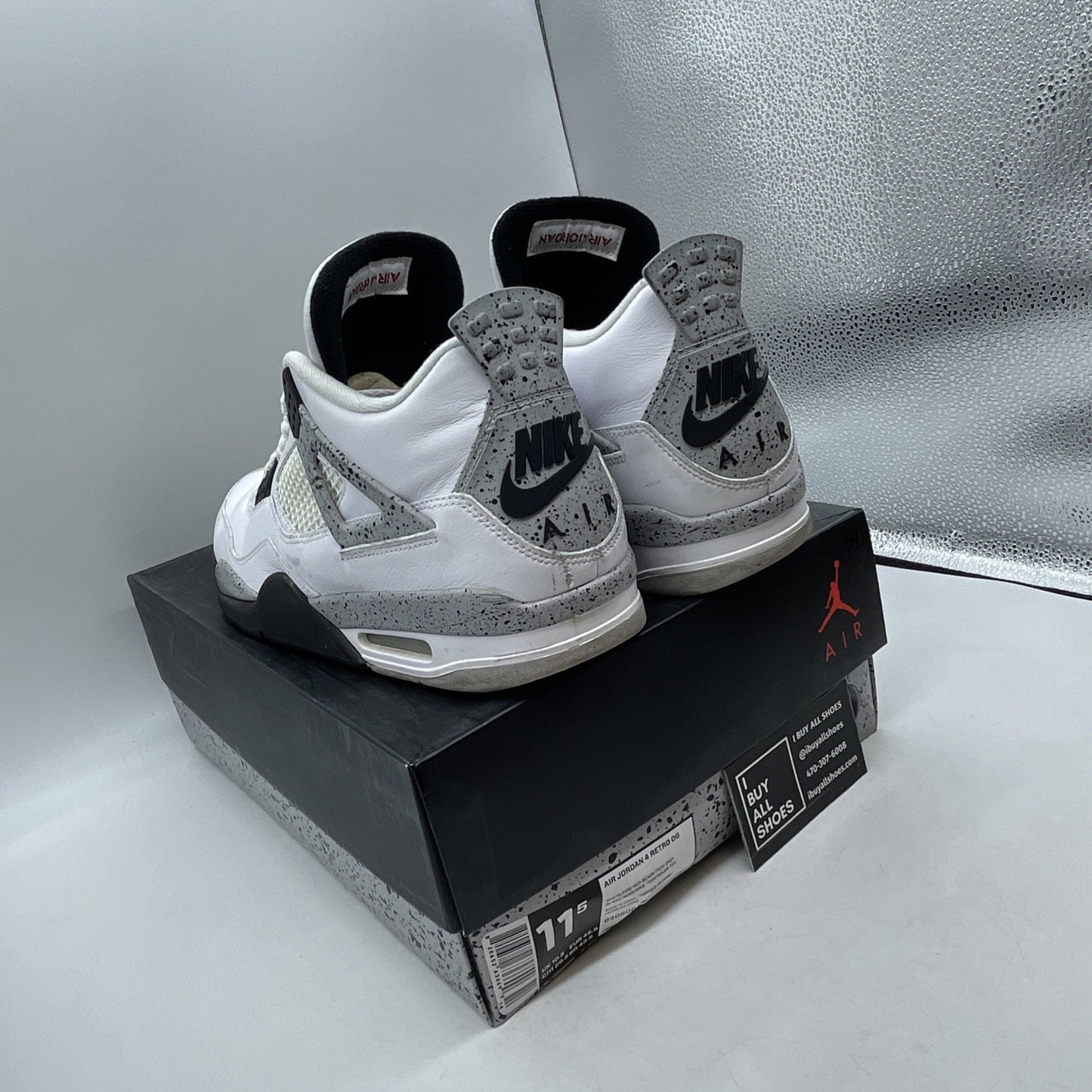 Size 11.5 - Air Jordan 4 Retro OG Mid White Cement (840606-192)