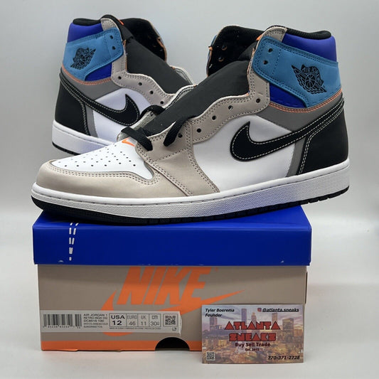 Size 12 - Jordan 1 Retro High OG Prototype Brand New Og All Blue Orange White