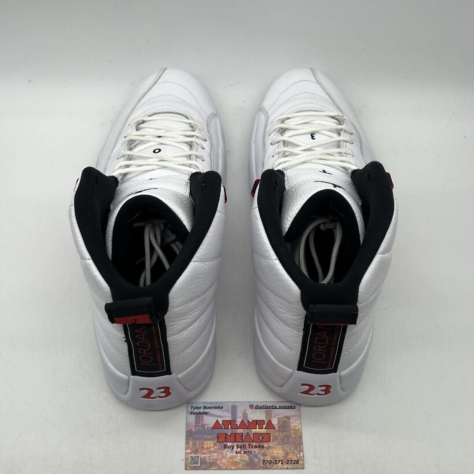 Size 13 - Air Jordan 12 Retro Twist Black White Red Leather (CT8013-106)