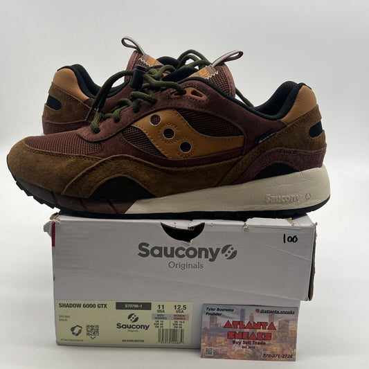 Size 11 - Saucony Originals Shadow 6000 GTX GORE-TEX Brown Sneakers (S70786-1)