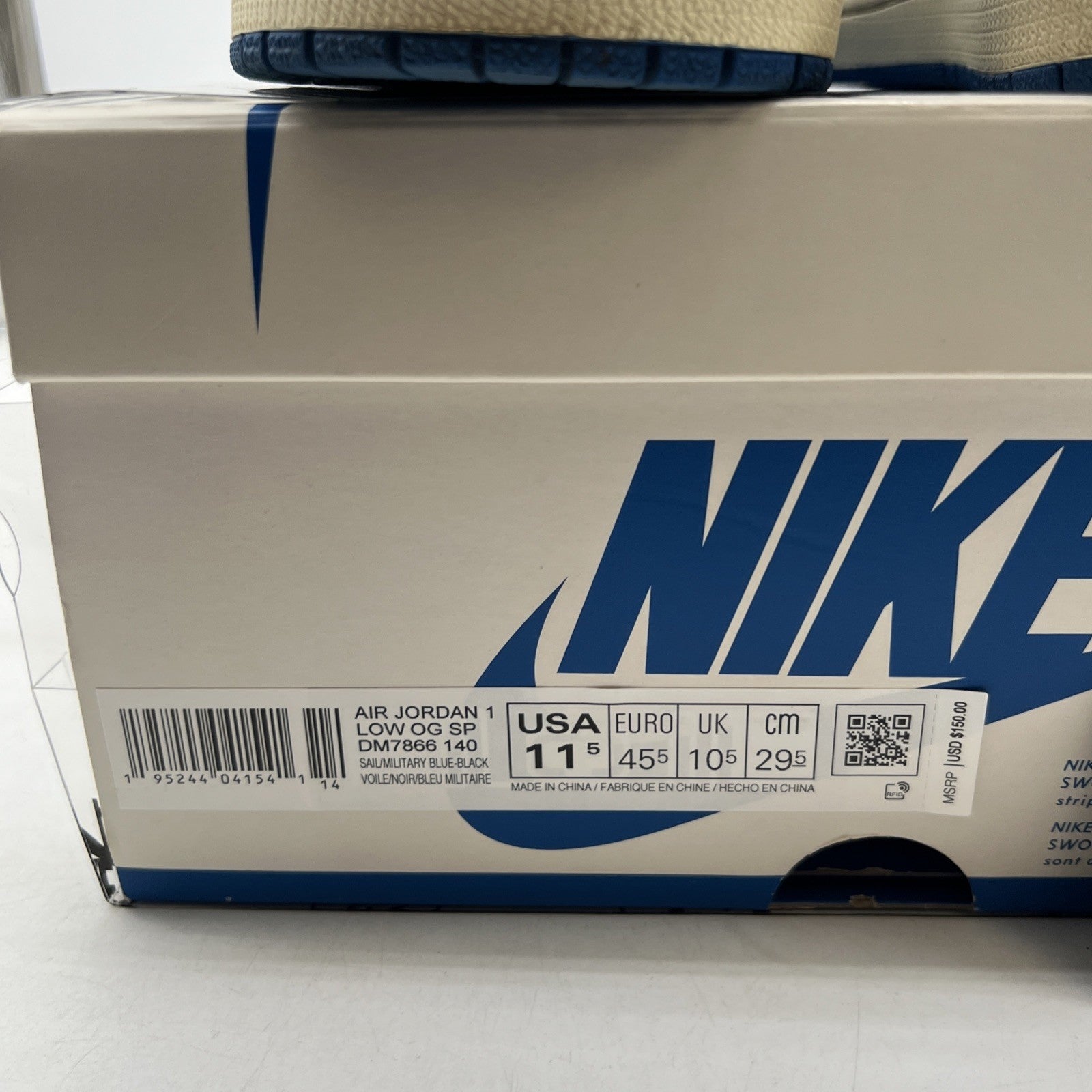 Size 11.5 - Jordan 1 Retro x Fragment DesignXTravis Scott Low Blue (DM7866-140)