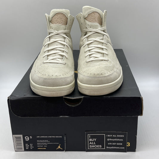 Size 9.5 - Air Jordan 2 Retro Deconstructed Sail Tan Suede Leather (897521-100)