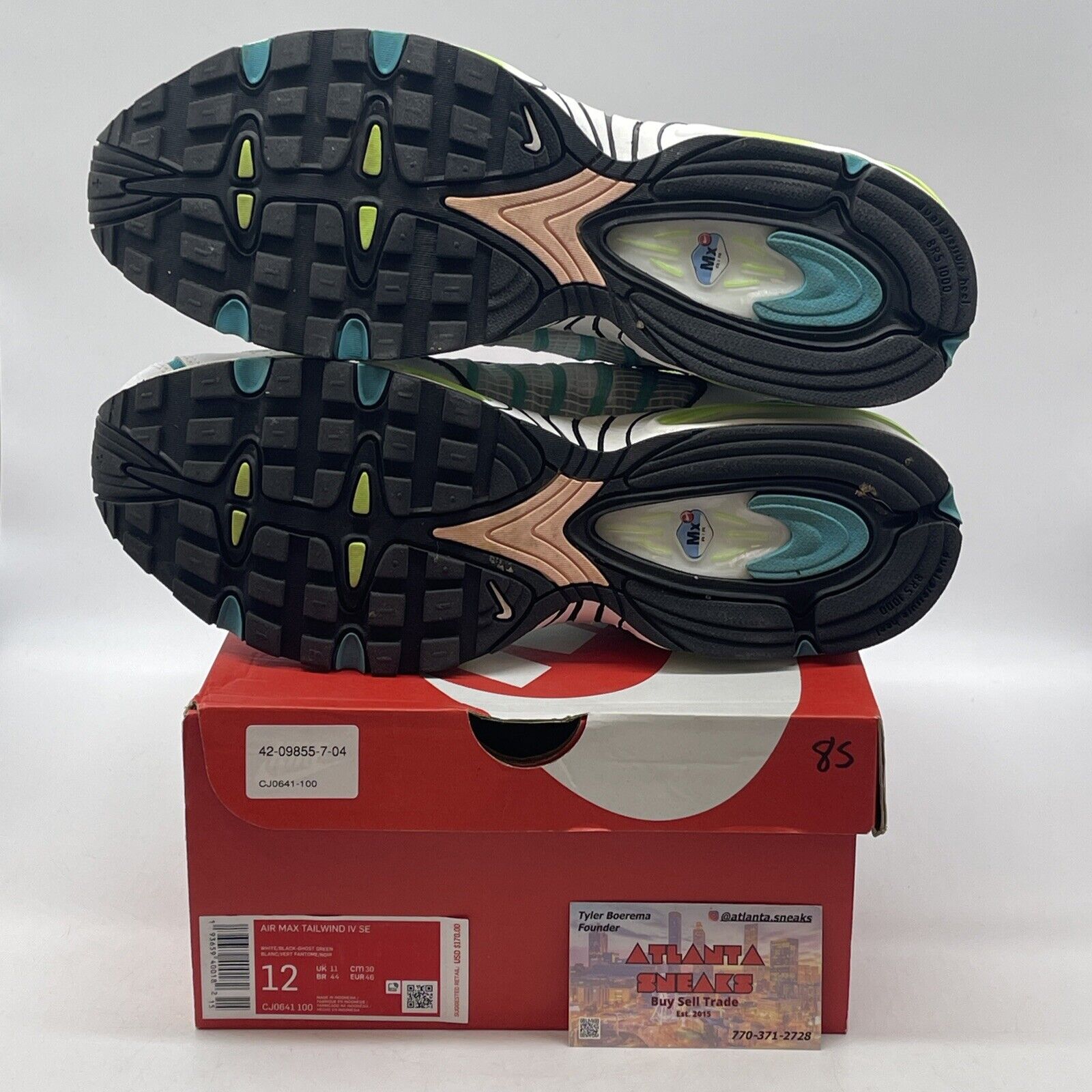 Size 12 - Nike Air Max Tailwind 4 Transparent Green White Blue (CJ0641-100)