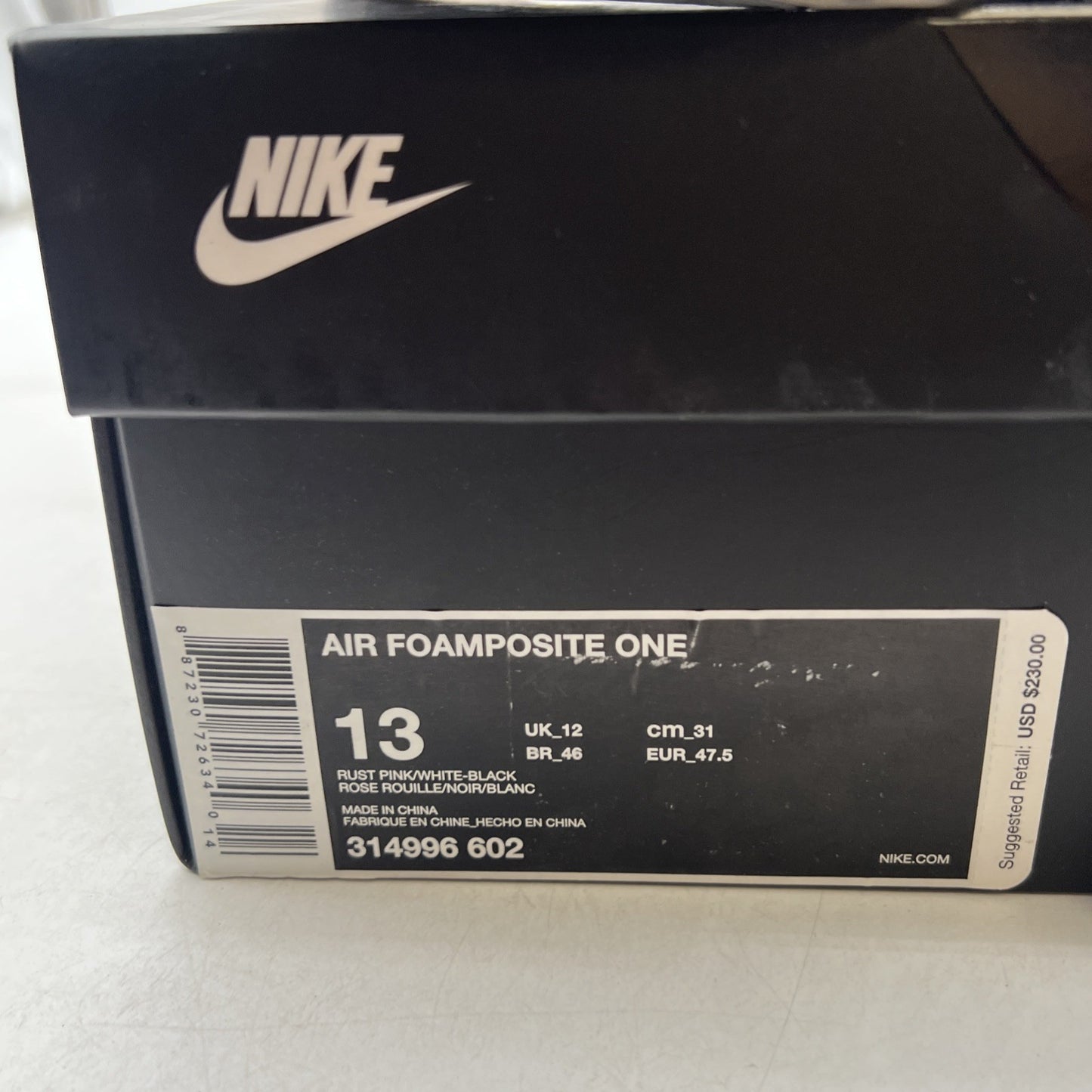 Size 13 - Nike Air Foamposite One Elemental Rose (314996-602)