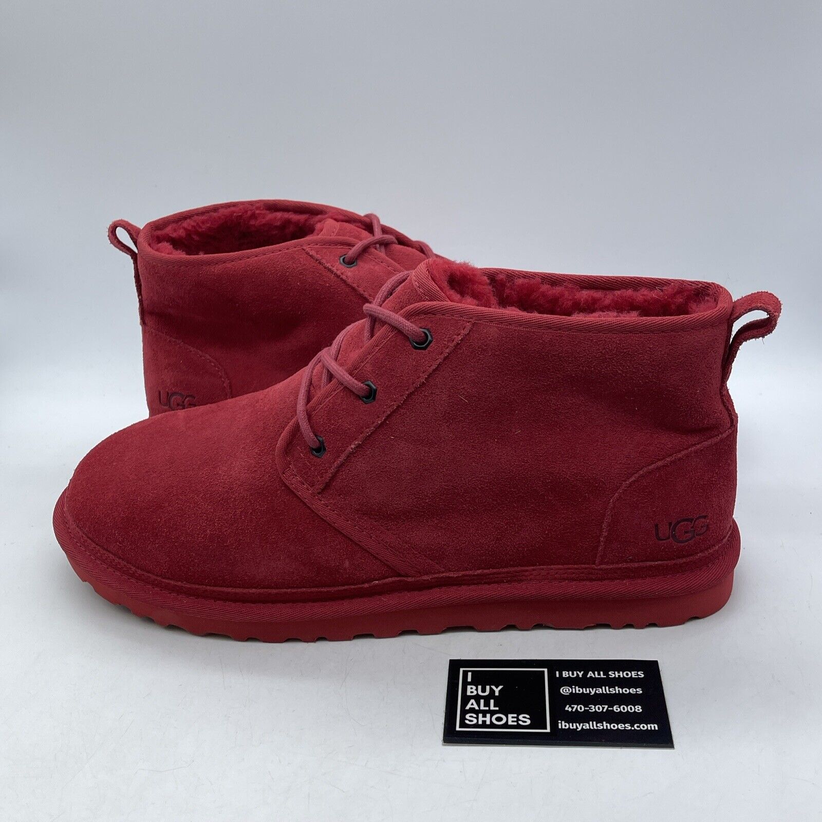 Size 13 - UGG Chukka Boots Red Neumel Suede Sheepskin