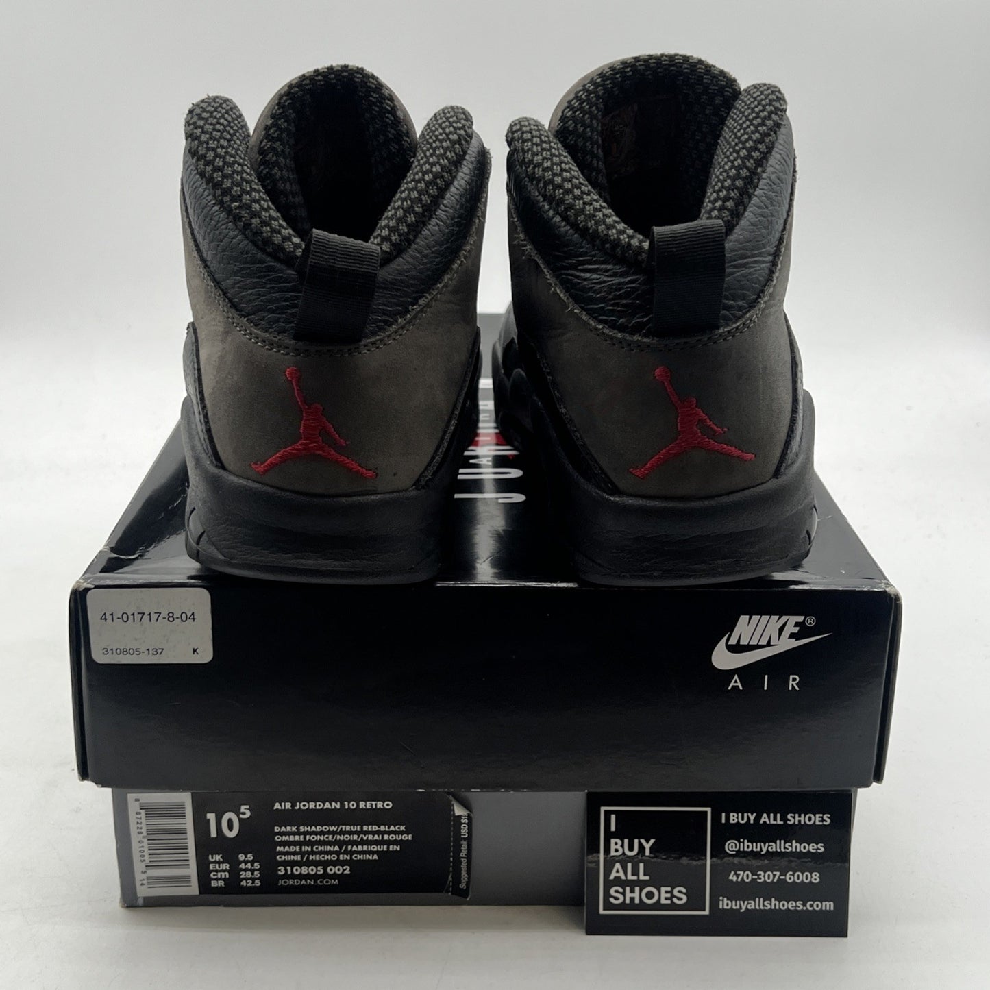 Size 10.5 - Air Jordan 10 Retro 2018 Shadow (310805-002)