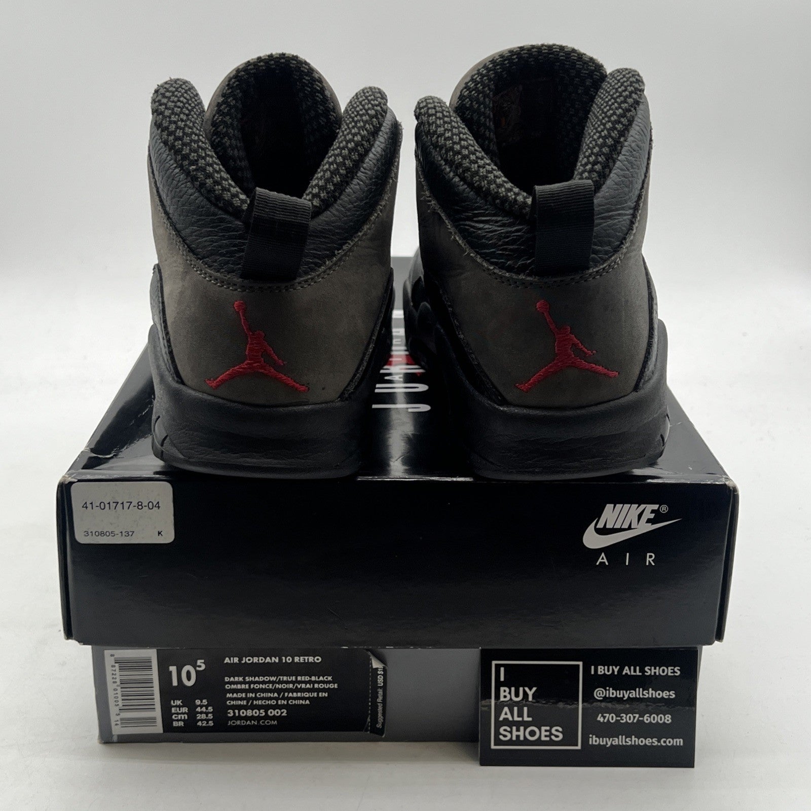 Size 10.5 - Air Jordan 10 Retro 2018 Shadow (310805-002)