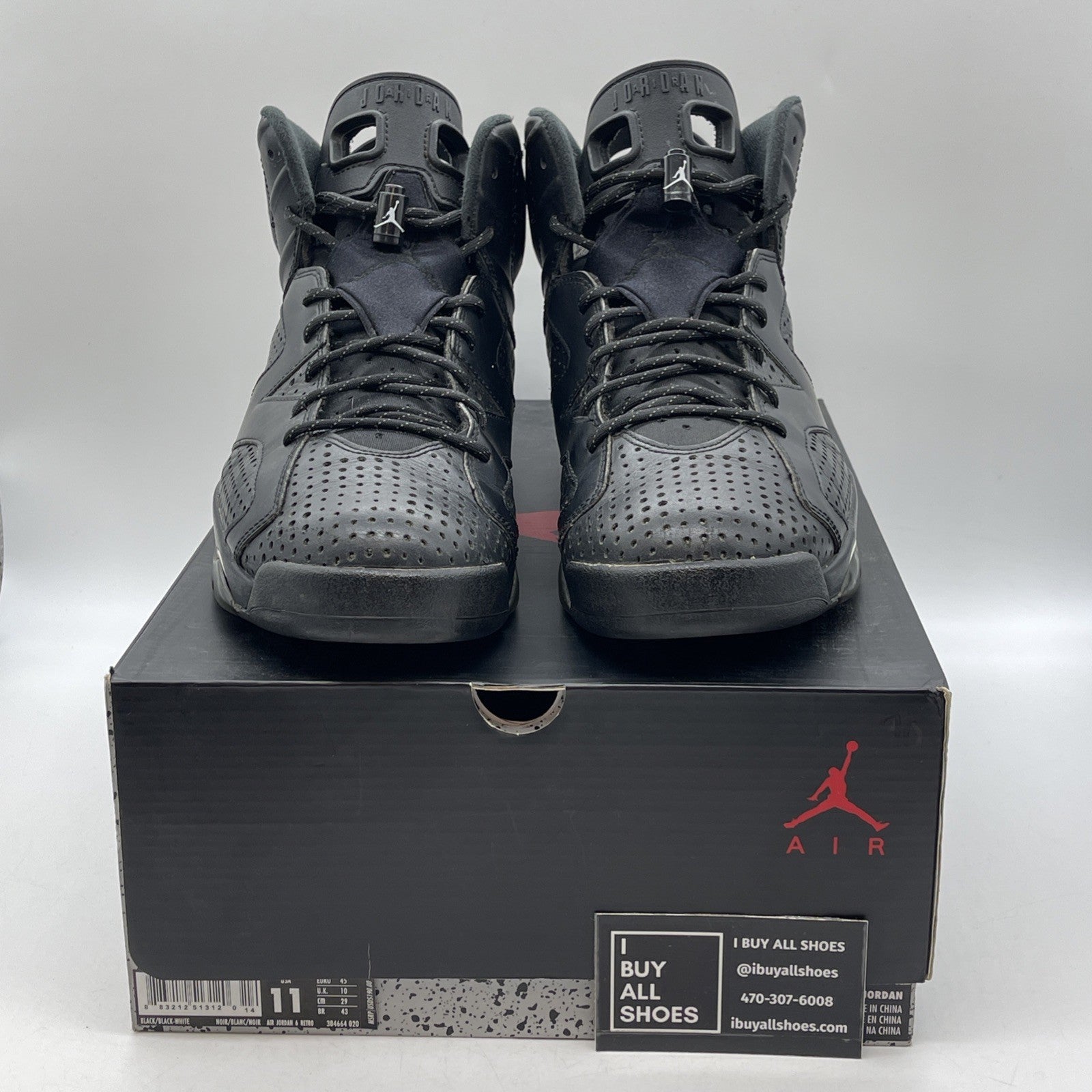 Size 11 - Air Jordan 6 Retro Black Cat (384664-020)