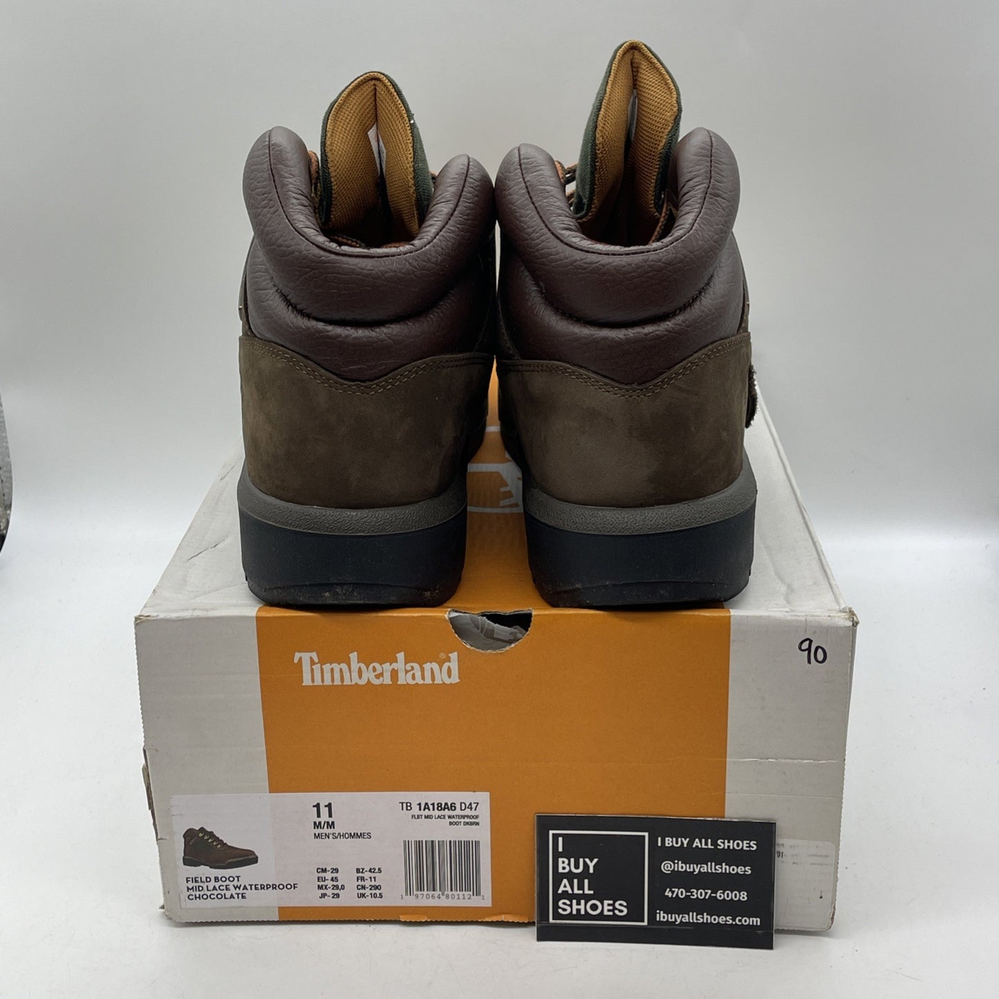 Size 11 - TIMBERLAND WATERPROOF FIELD BOOT BROWN OLIVE  BEEF BROCCOLI NUBUCK LOW