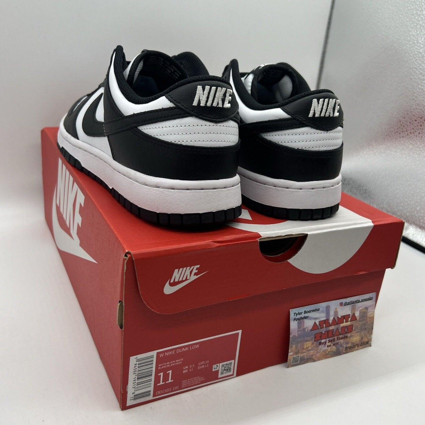 Size 11 - Nike Dunk Low Black White W Brand New Og All